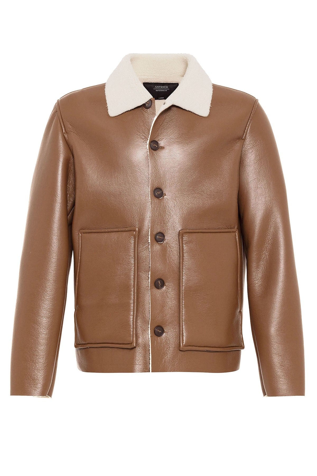 Antioch Astar Detailed Faux Leather Men's Jacket