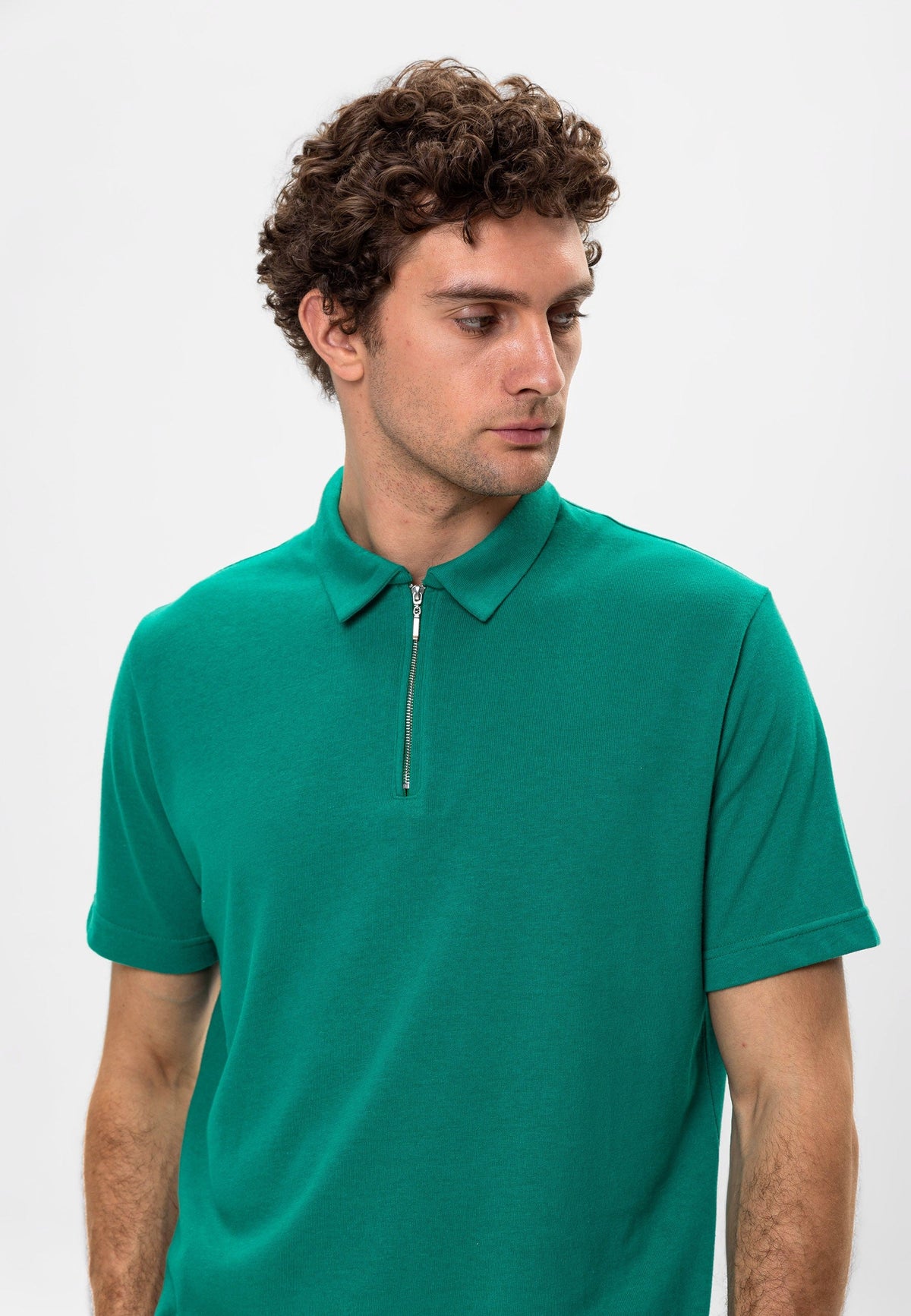 Antioch Polo-Neck Zipper Men's T-Shirt