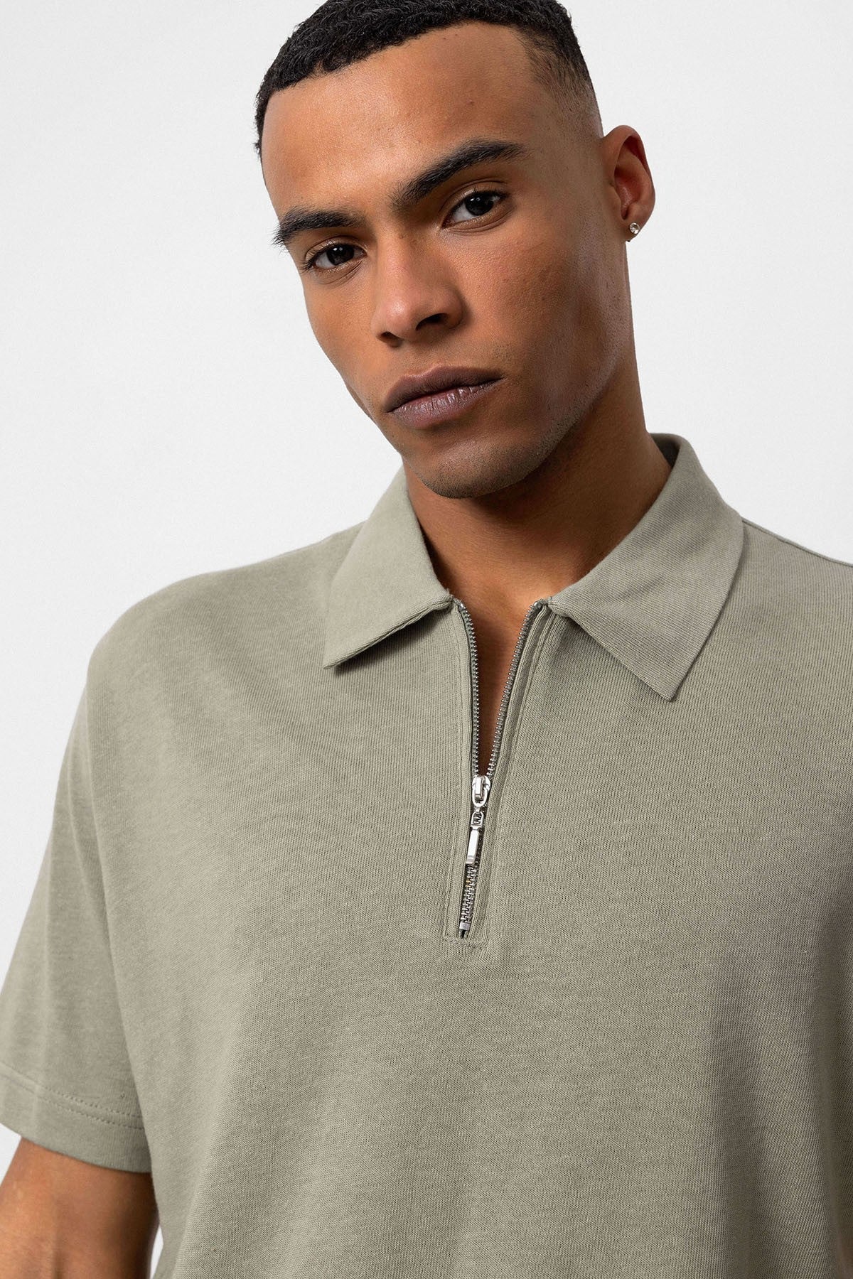 Antioch Polo-Neck Zipper Men's T-Shirt