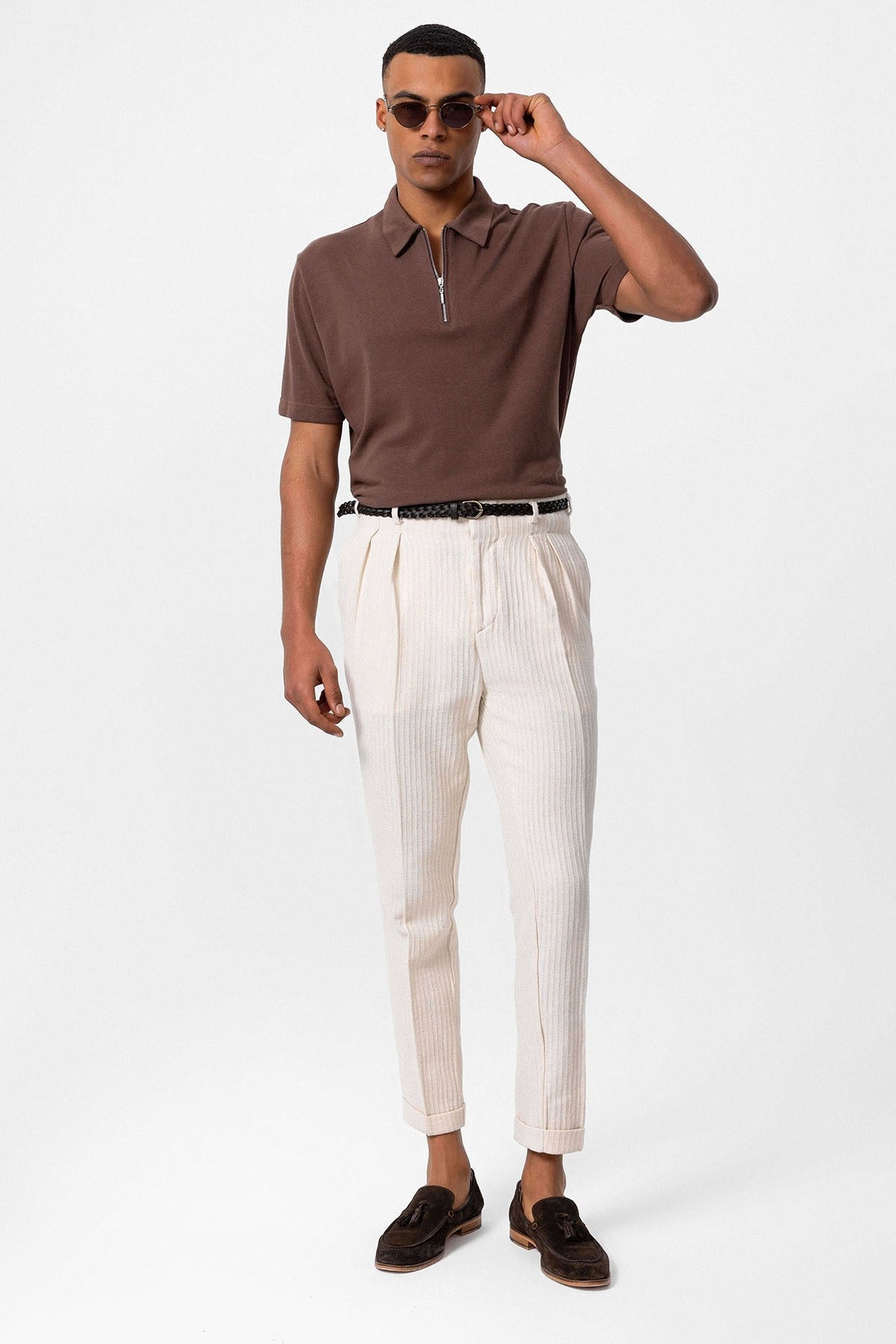 Antioch Polo-Neck Zipper Men's T-Shirt