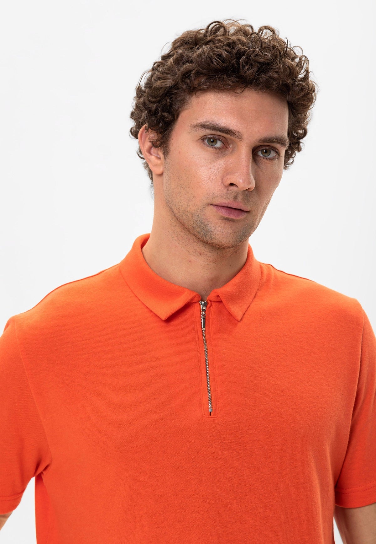Antioch Polo-Neck Zipper Men's T-Shirt