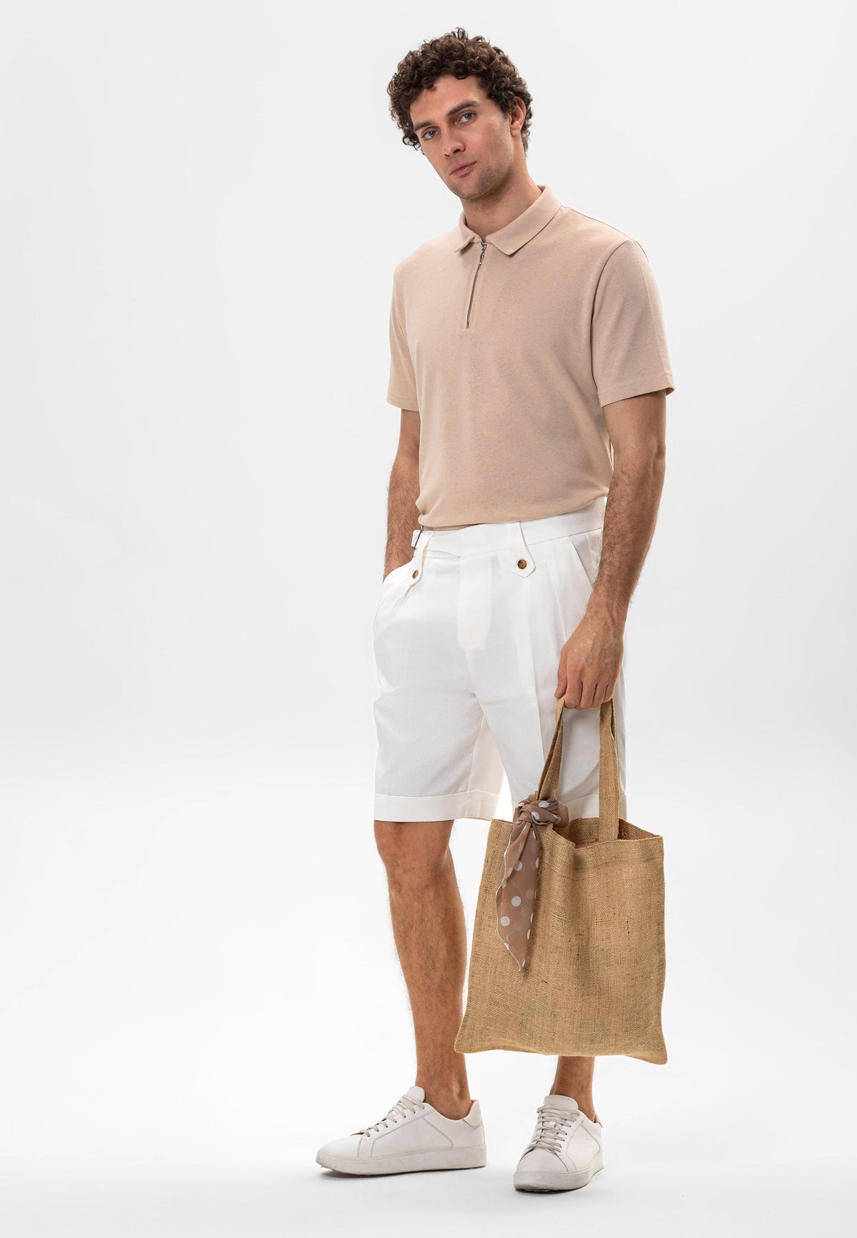 Antioch Polo-Neck Zipper Men's T-Shirt