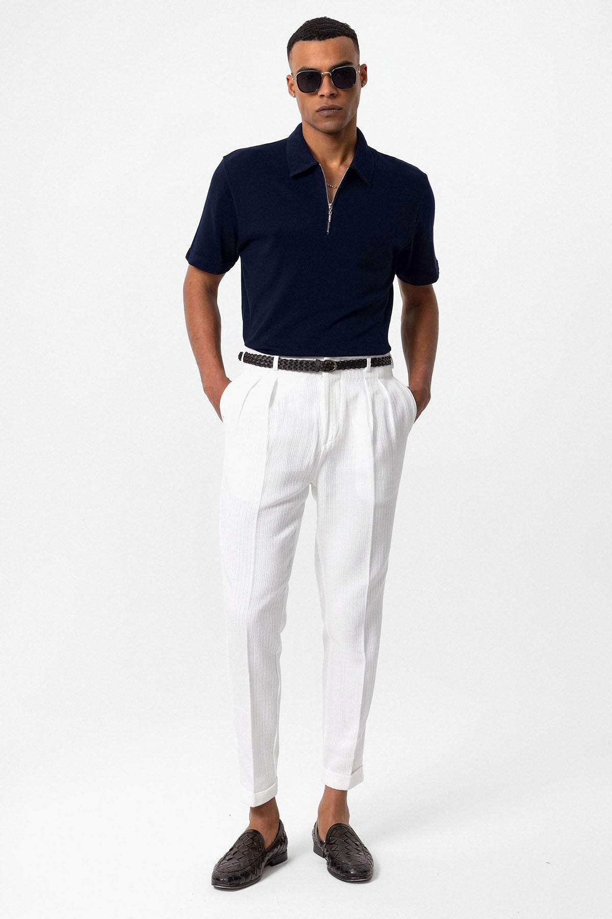 Antioch Polo-Neck Zipper Men's T-Shirt