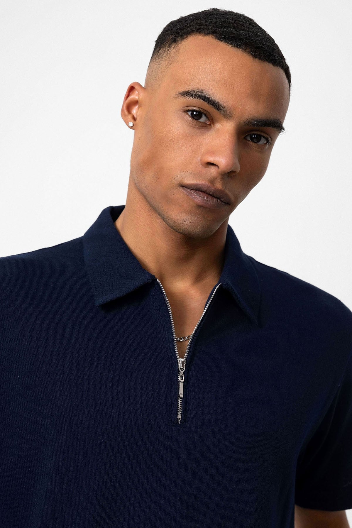 Antioch Polo-Neck Zipper Men's T-Shirt