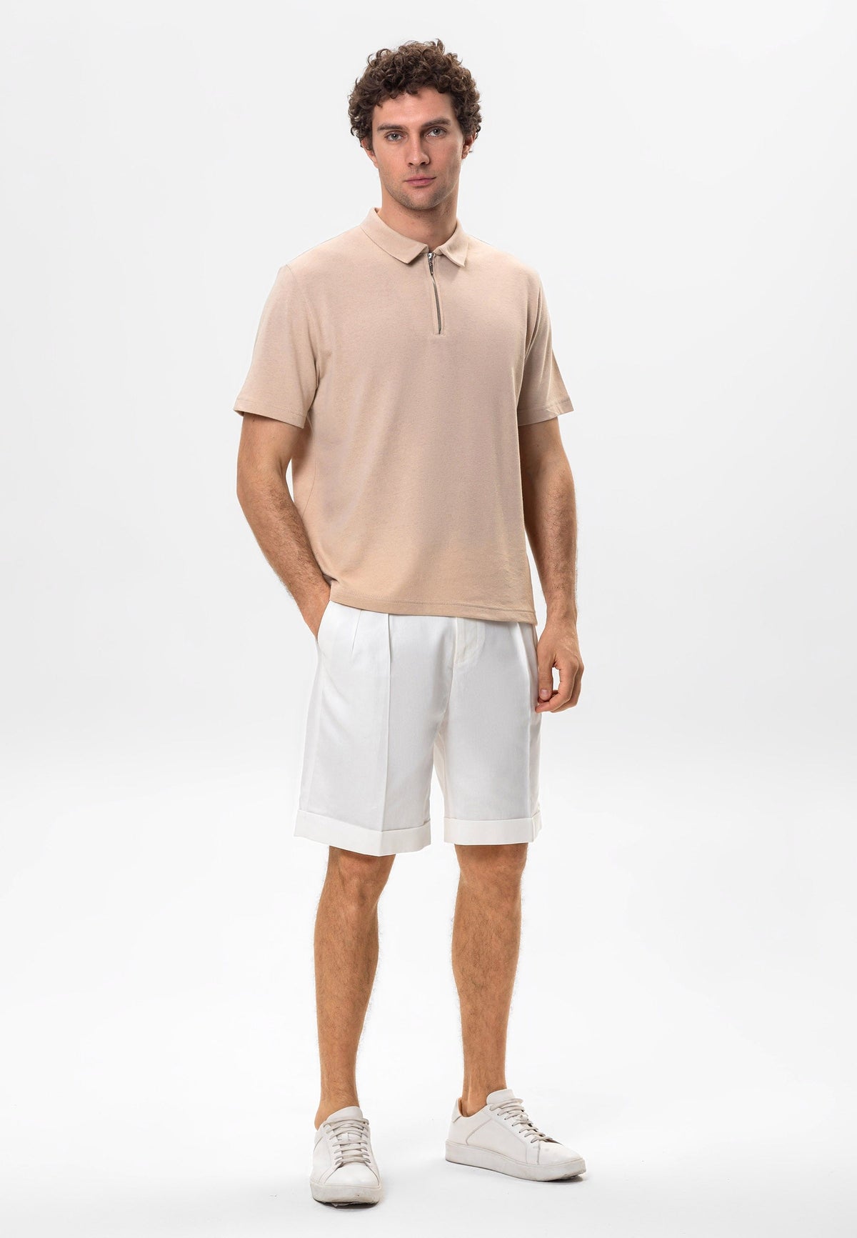 Antioch Polo-Neck Zipper Men's T-Shirt