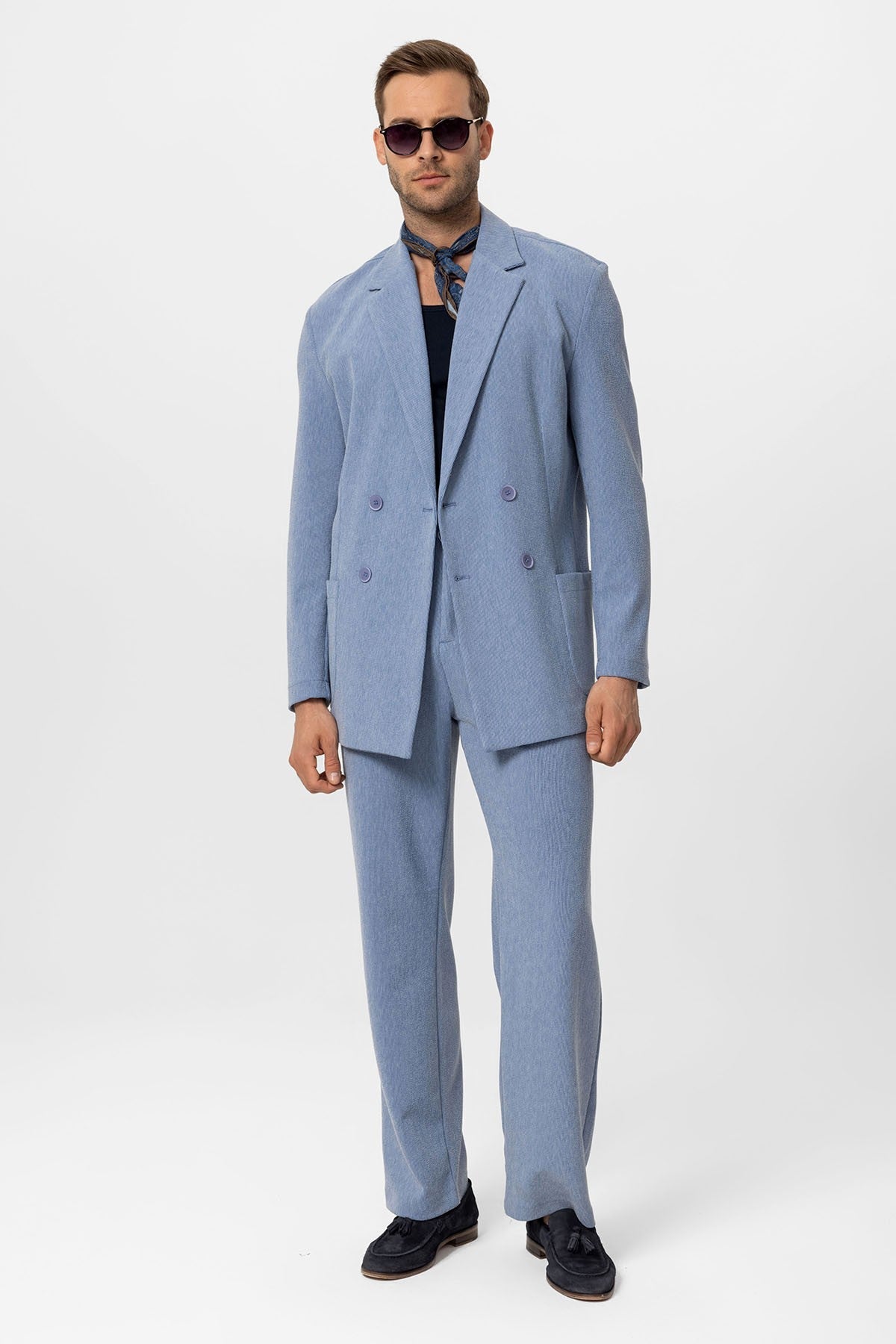 Antioch Cross-Over Collar Relaxed-Fit Men's Suit