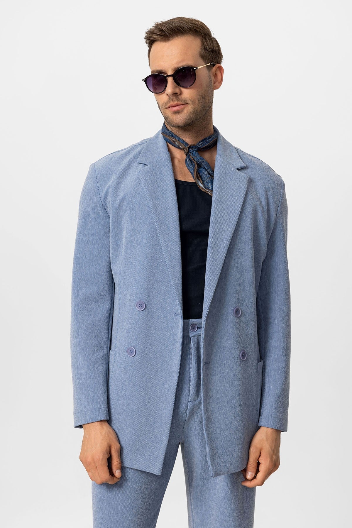 Antioch Cross-Over Collar Relaxed-Fit Men's Suit
