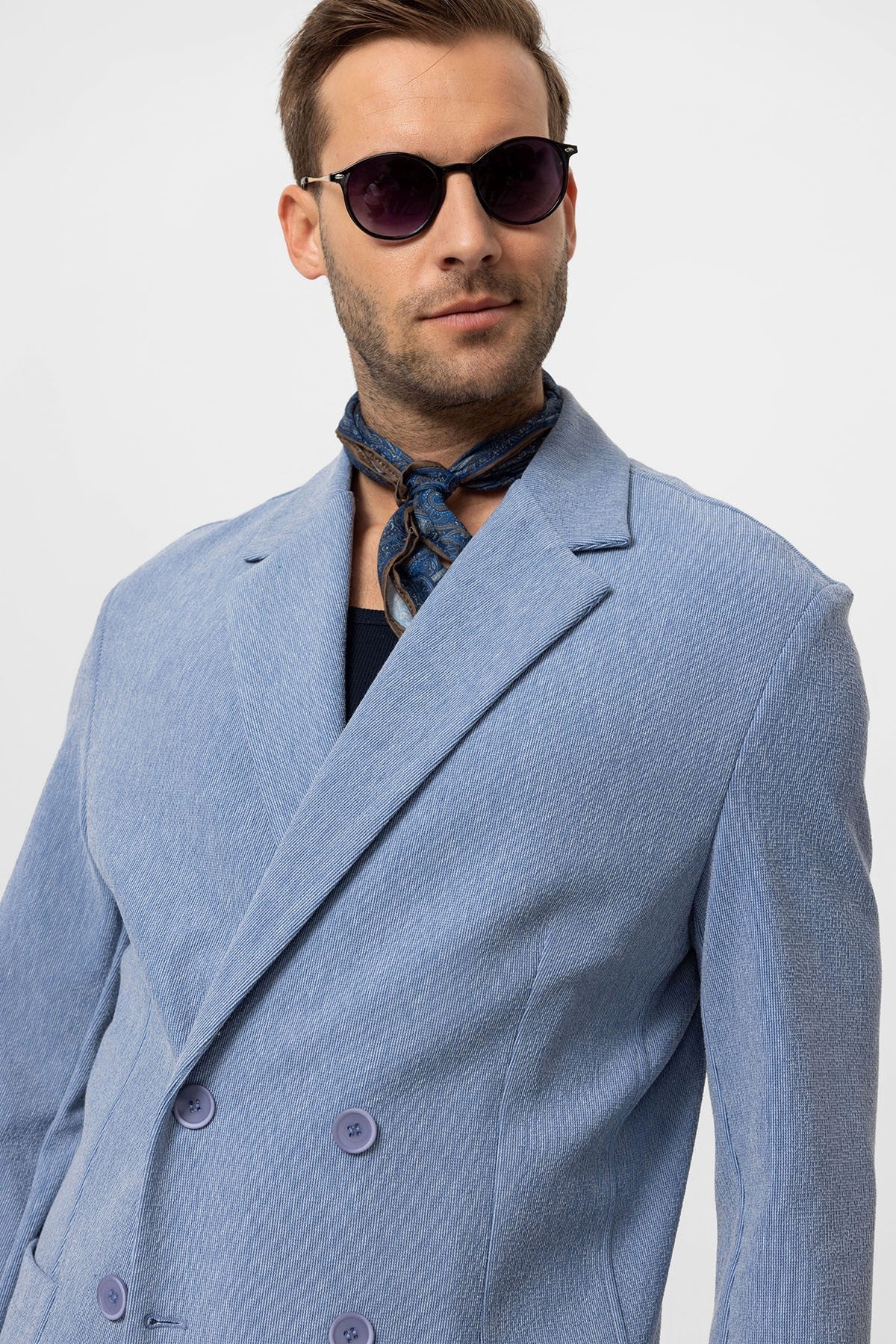 Antioch Cross-Over Collar Relaxed-Fit Men's Suit