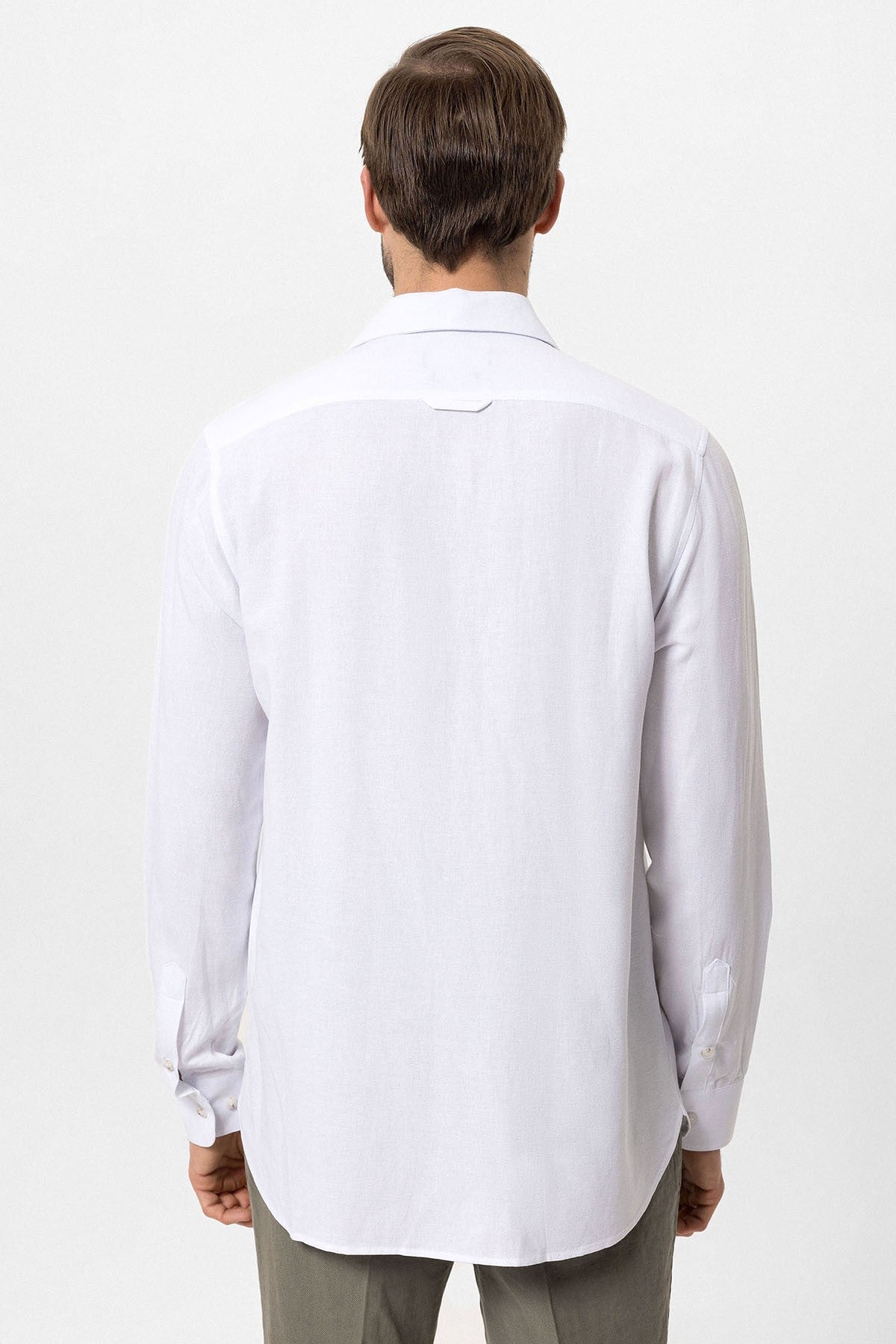 Antioch Hidden-Button Linen-Blend Men's Shirt