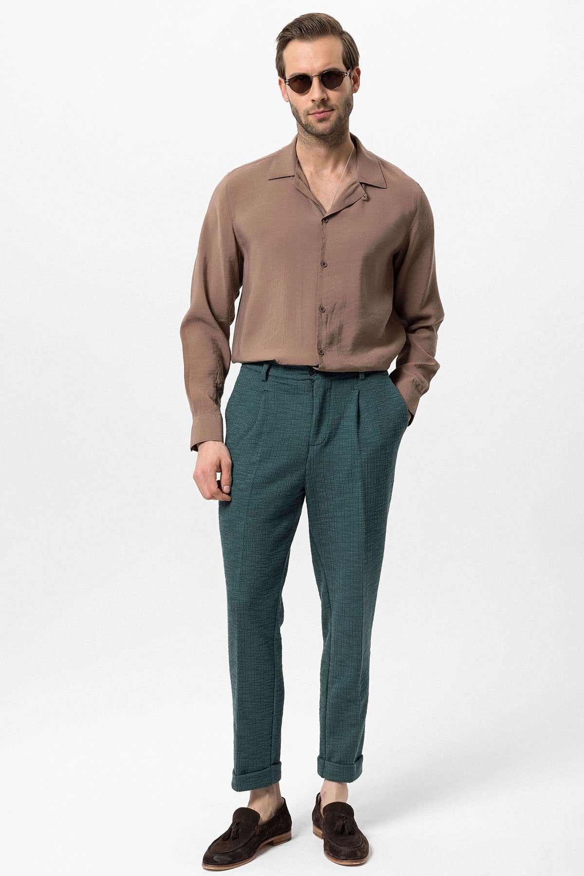 Antioch Apache Collar Long-Sleeve Men's Shirt