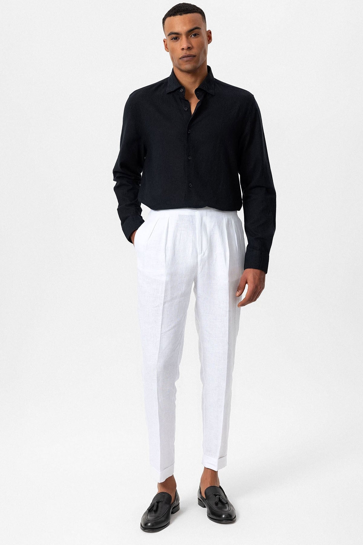 Men's Linen-Blend Shirt