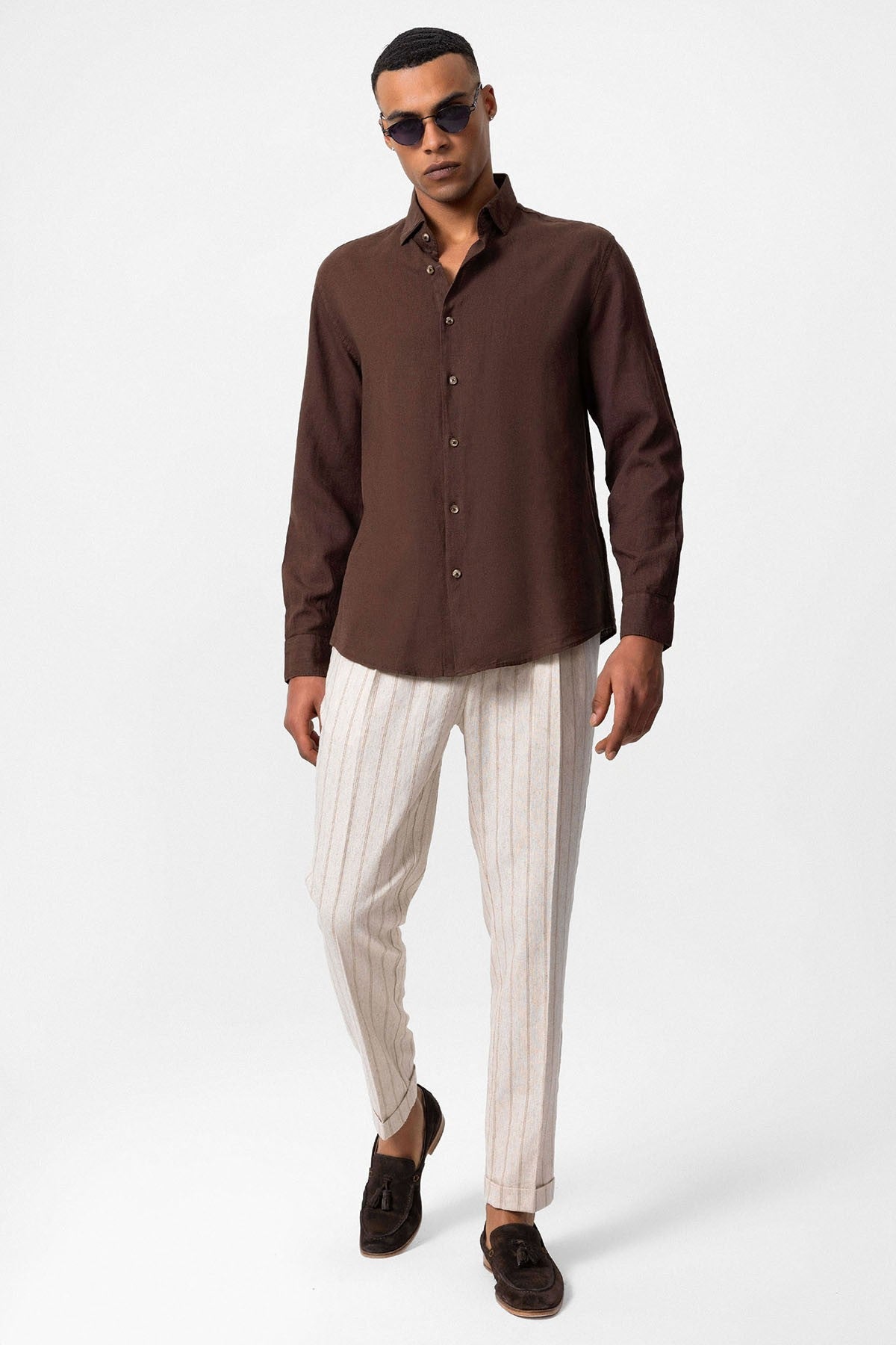 Men's Linen-Blend Shirt