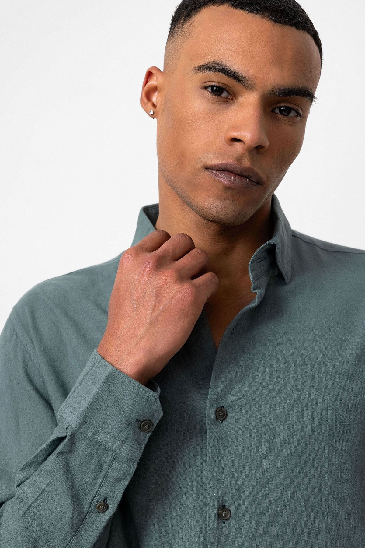 Men's Linen-Blend Shirt