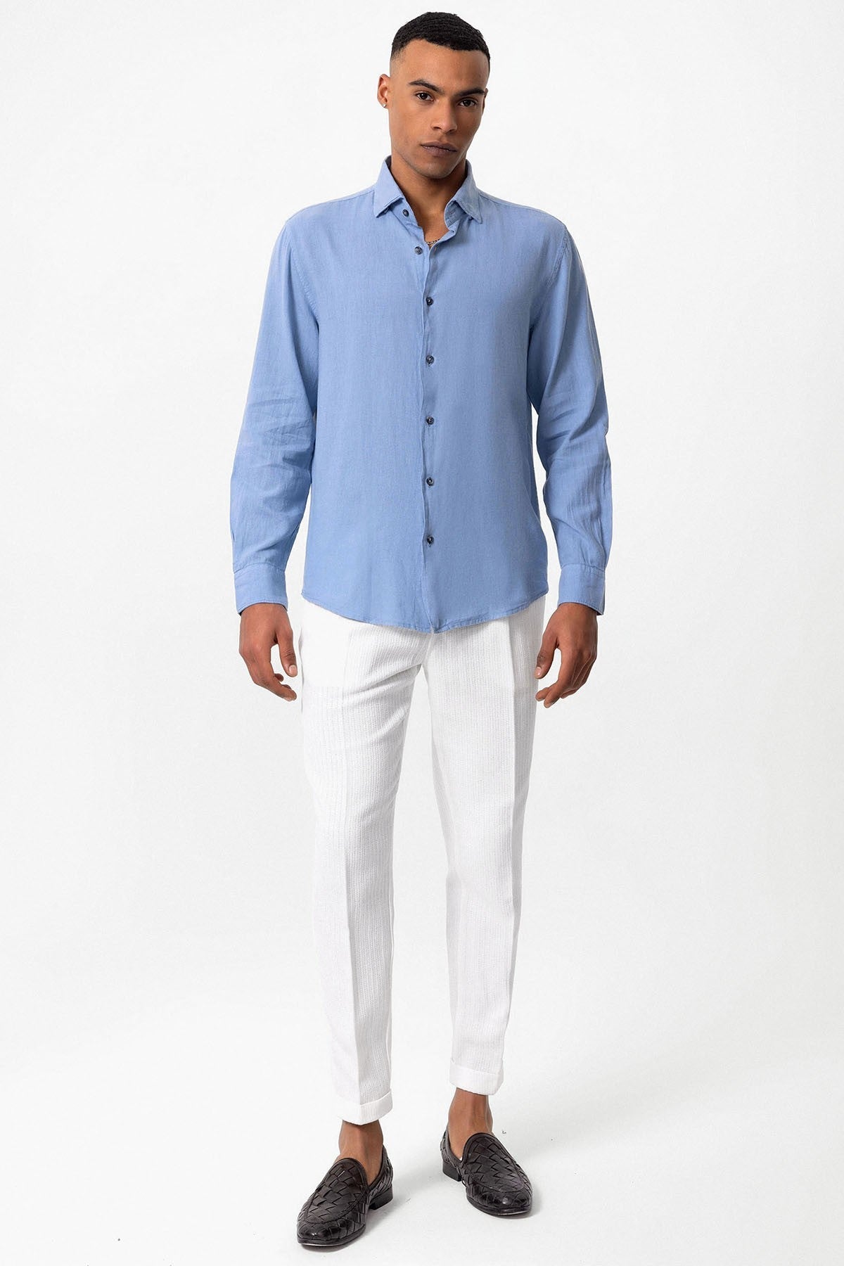 Men's Linen-Blend Shirt