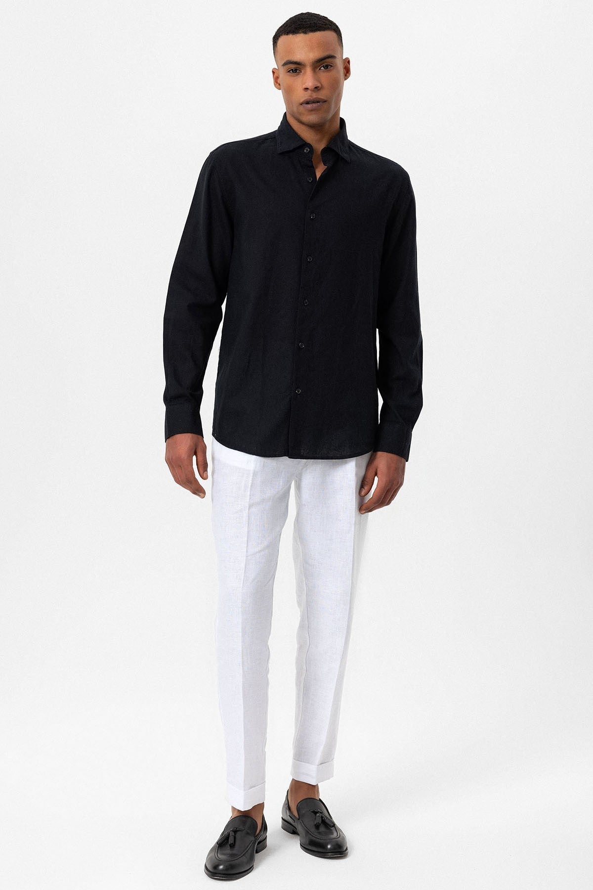 Men's Linen-Blend Shirt