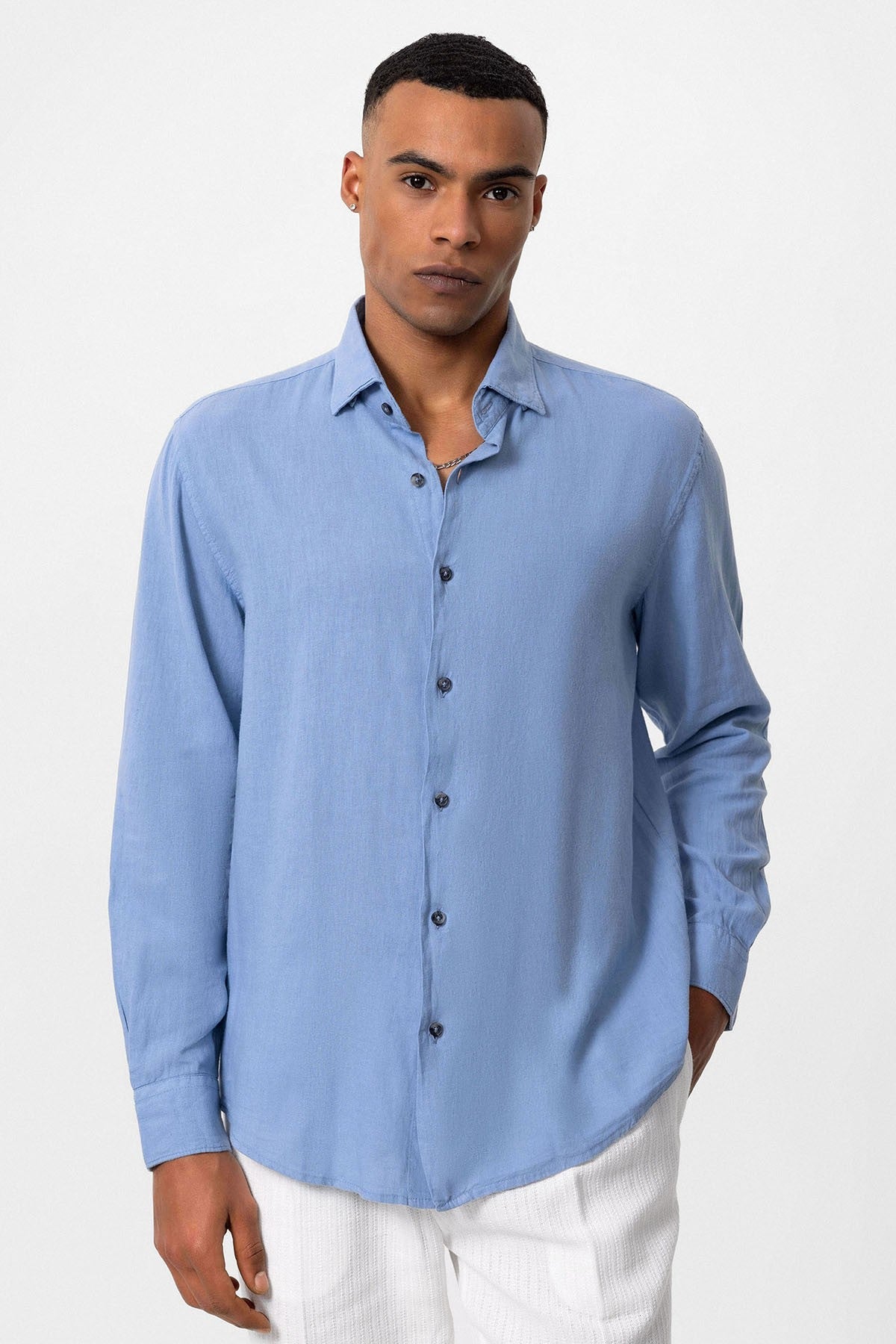 Men's Linen-Blend Shirt