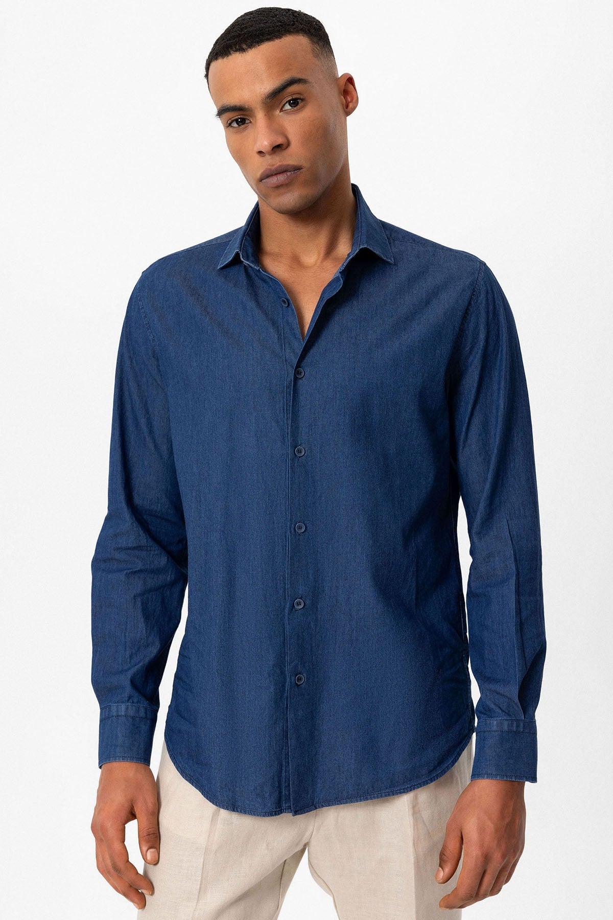 Antioch Men's Long-Sleeve Denim Shirt