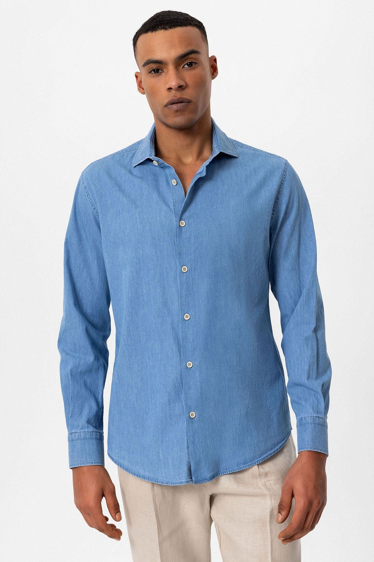 Antioch Men's Long-Sleeve Denim Shirt