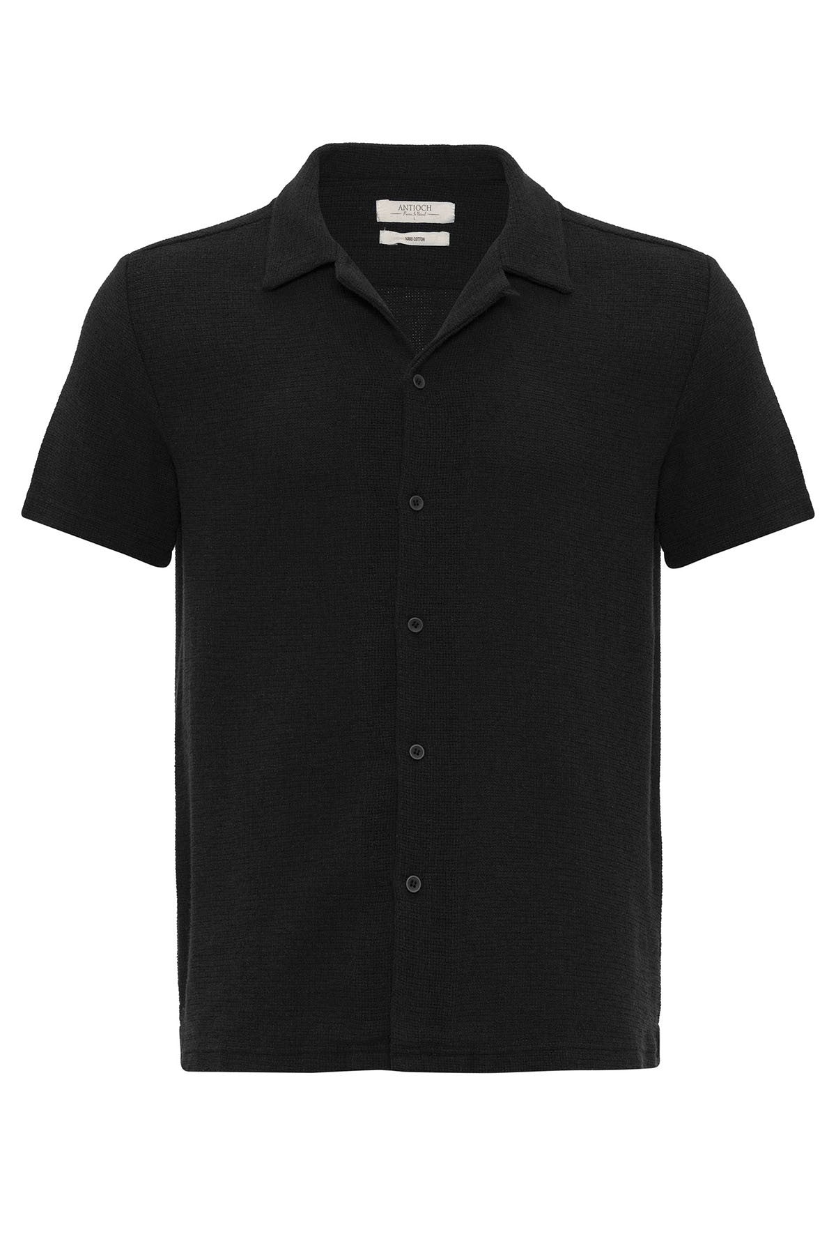 Antioch Men's Shirt with Apache Collar and Knitted Texture