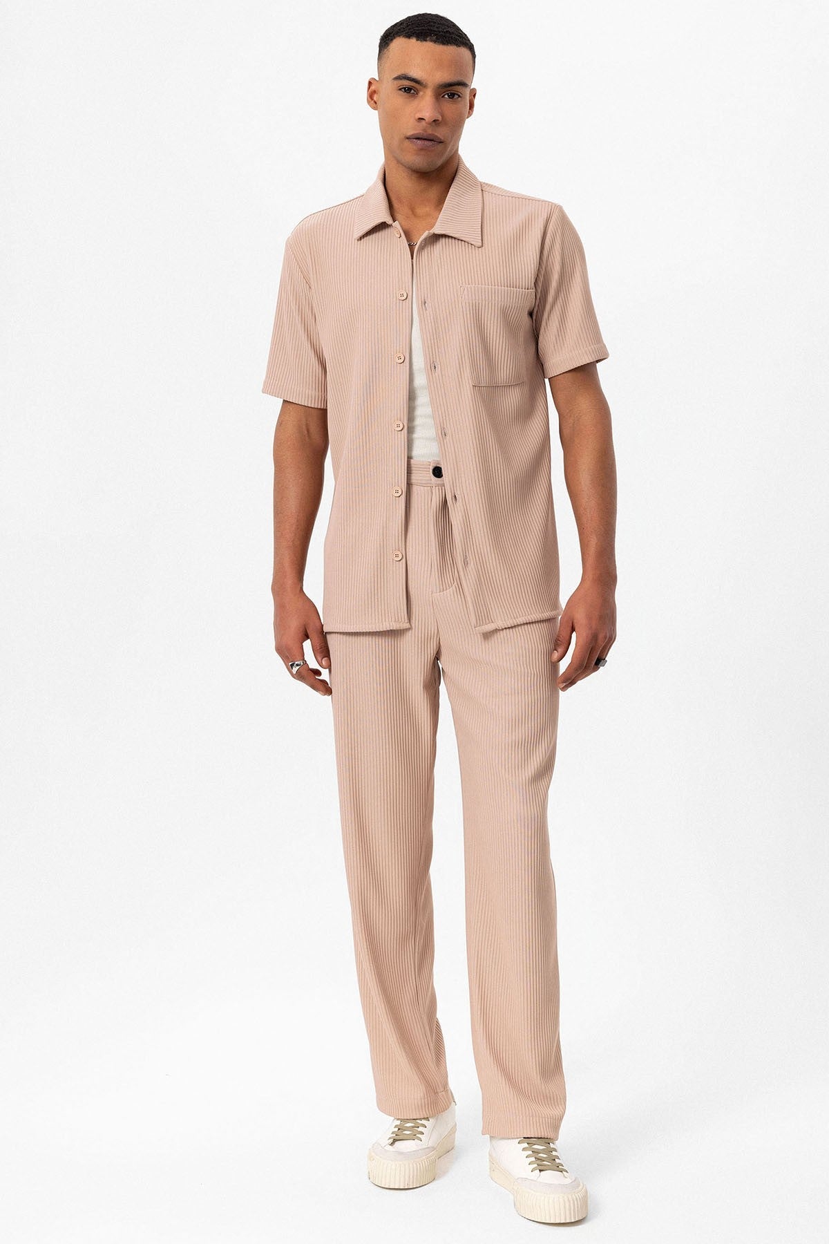 Antioch Ribbed Short-Sleeve Men's Shirt