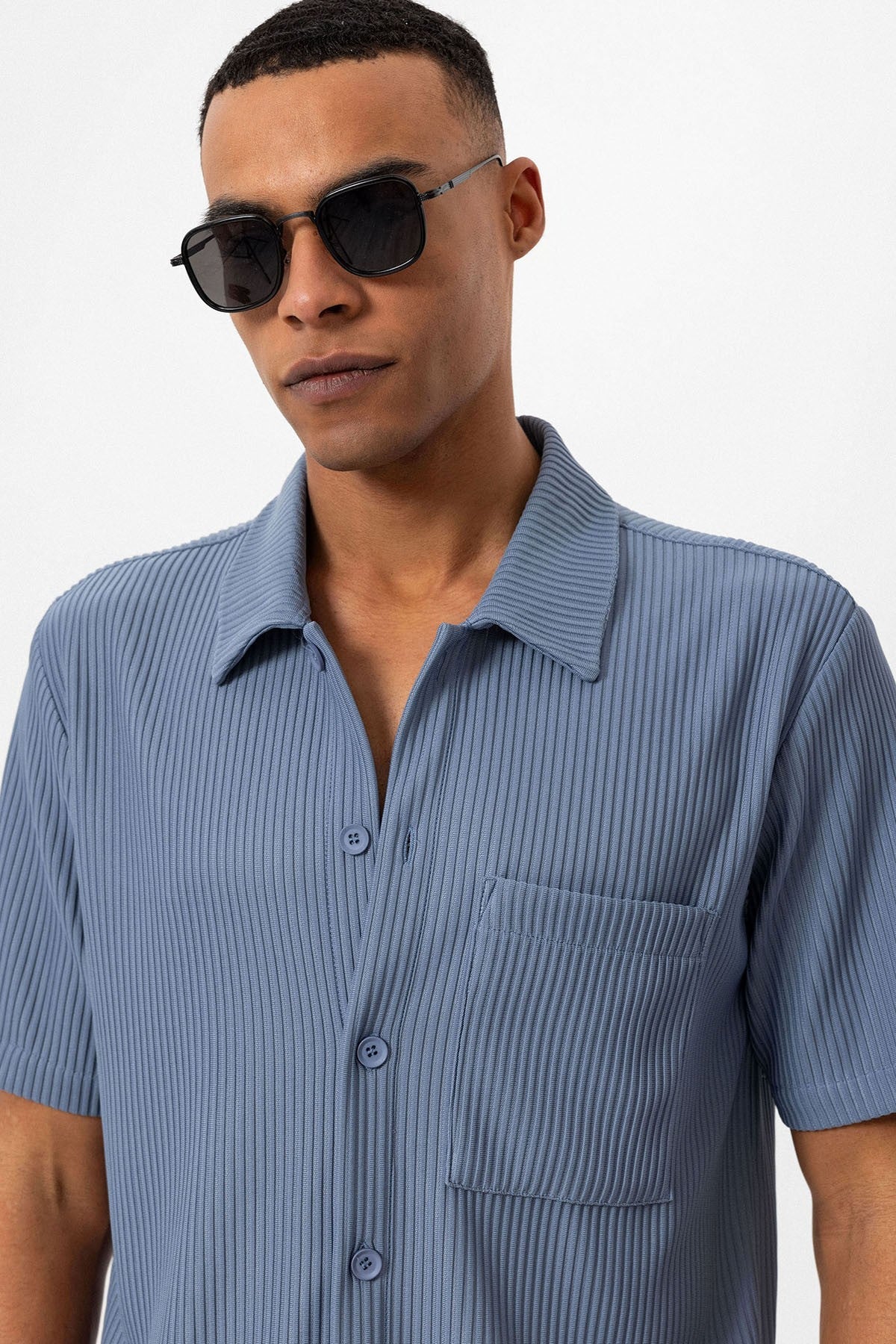 Antioch Ribbed Short-Sleeve Men's Shirt