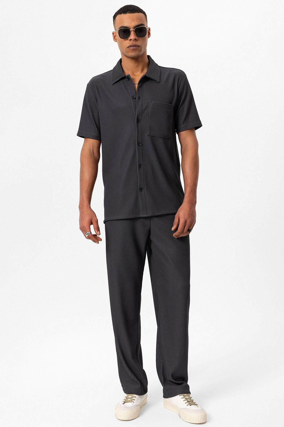 Antioch Ribbed Short-Sleeve Men's Shirt