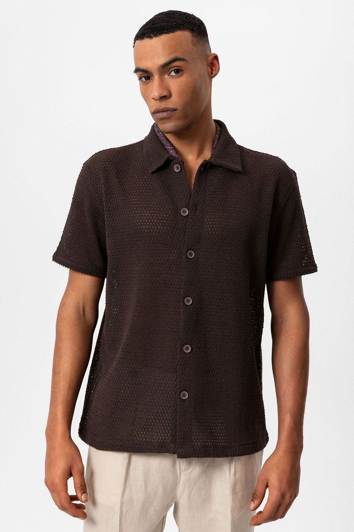 Antioch Textured Short-Sleeve Men's Shirt