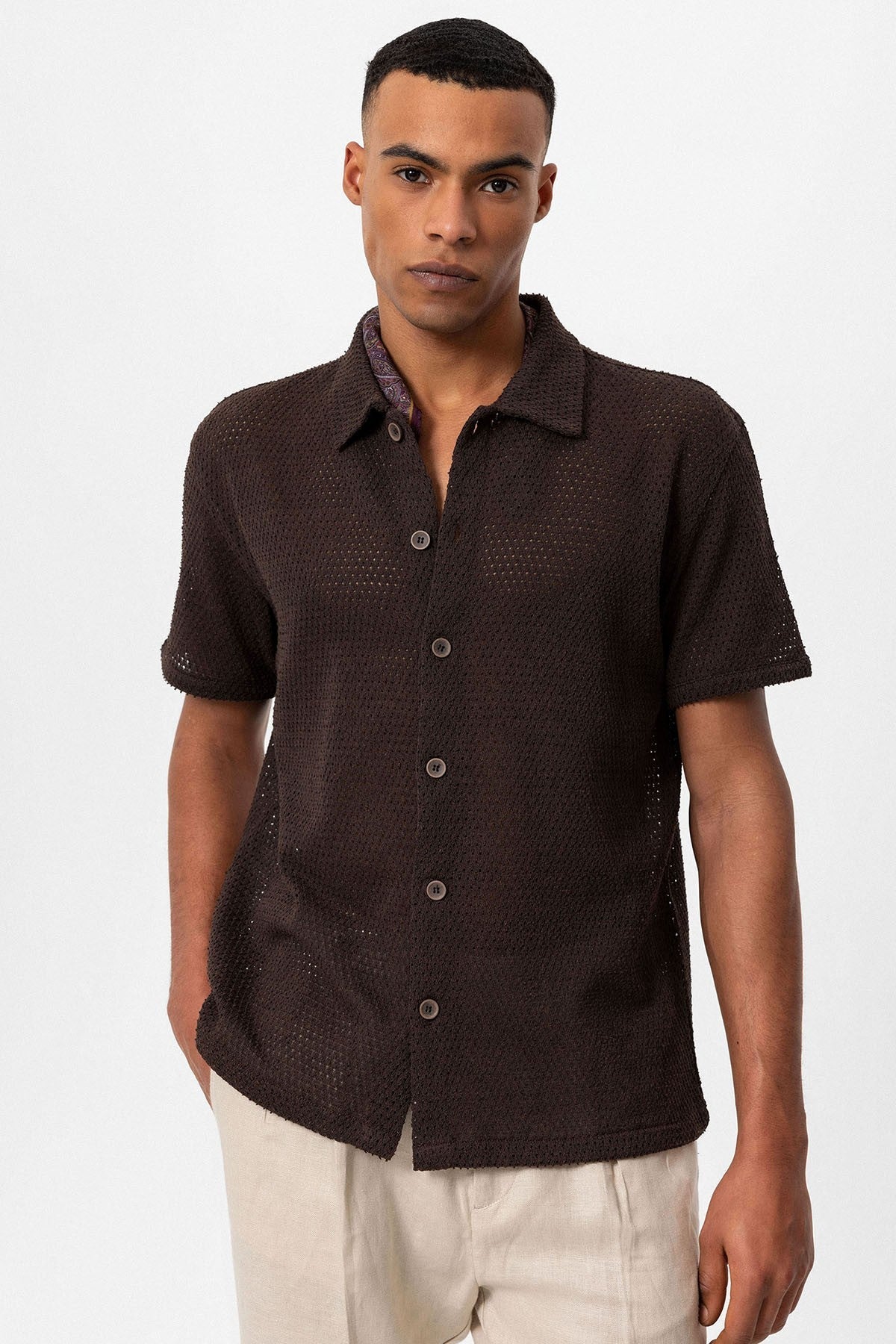 Antioch Textured Short-Sleeve Men's Shirt