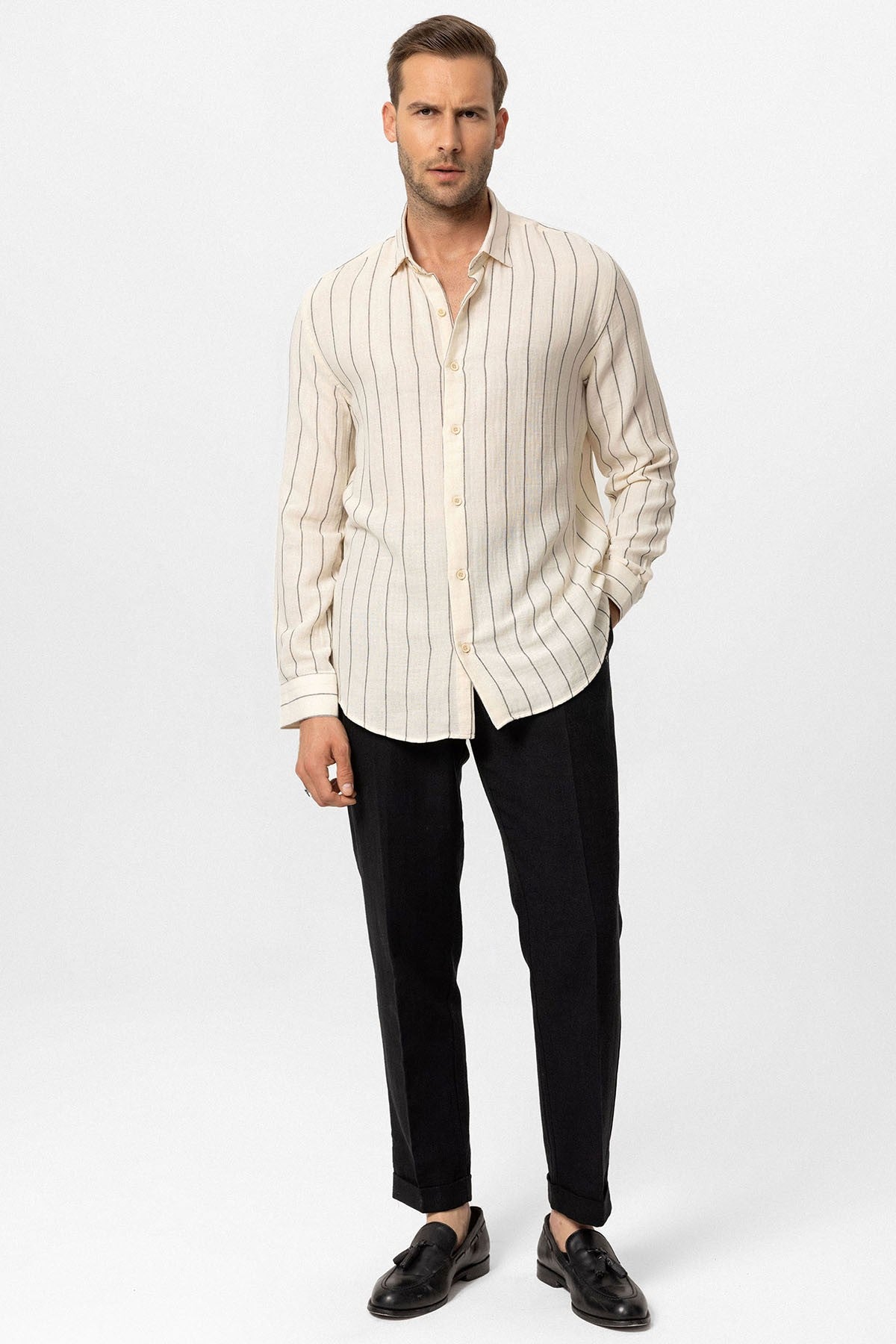 Antioch Slim-Fit Striped Men's Shirt