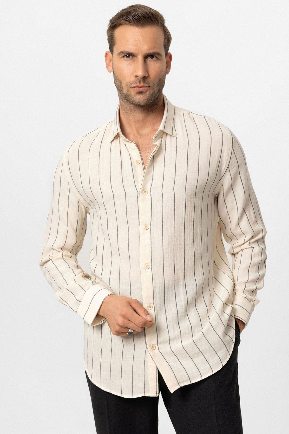 Antioch Slim-Fit Striped Men's Shirt