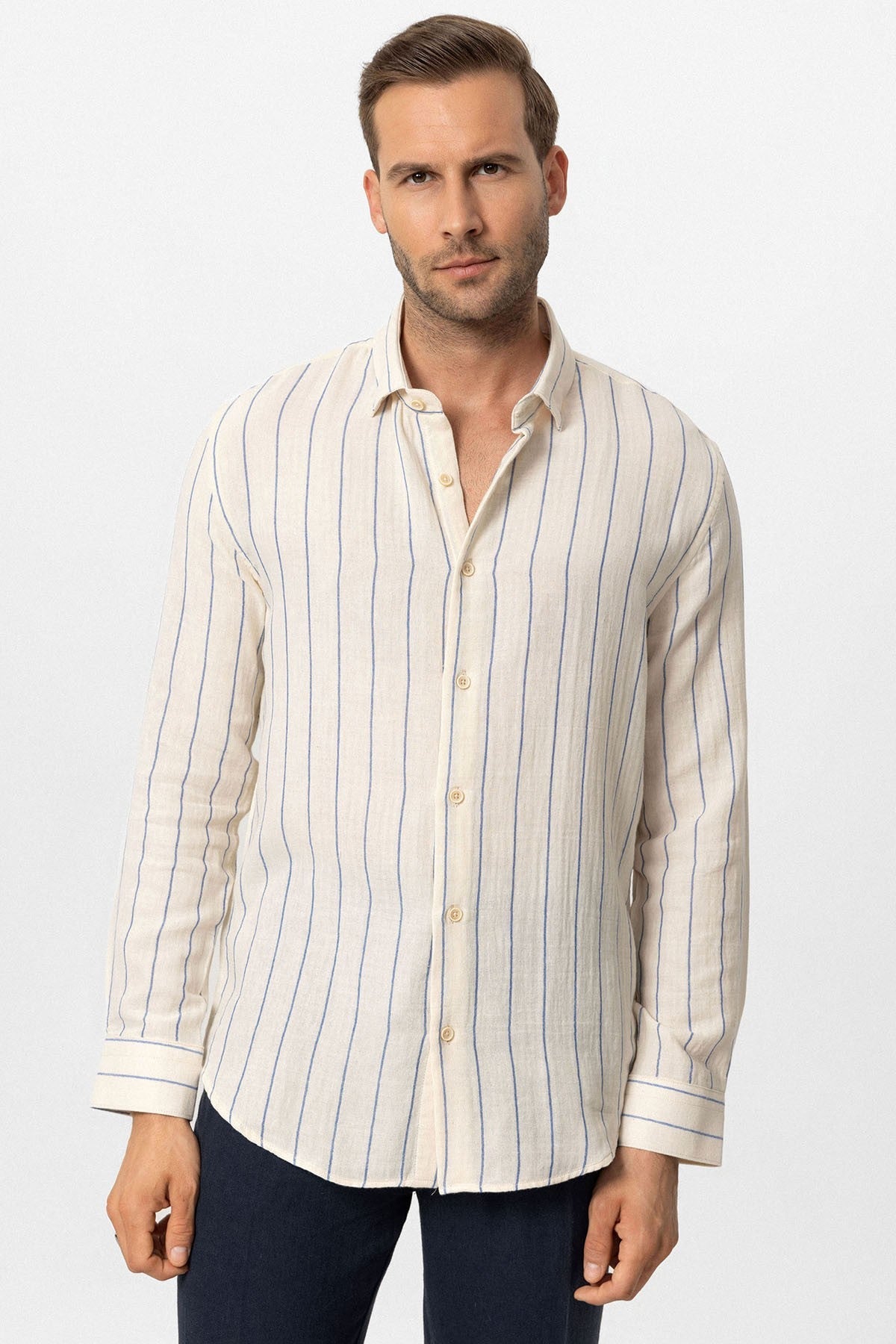 Antioch Slim-Fit Striped Men's Shirt