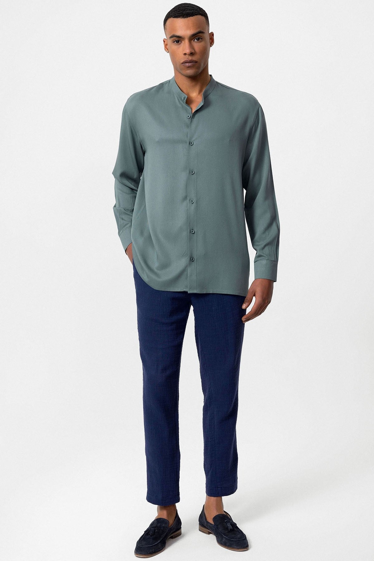 Antioch Hakim Yaka Regular-Fit Men's Shirt