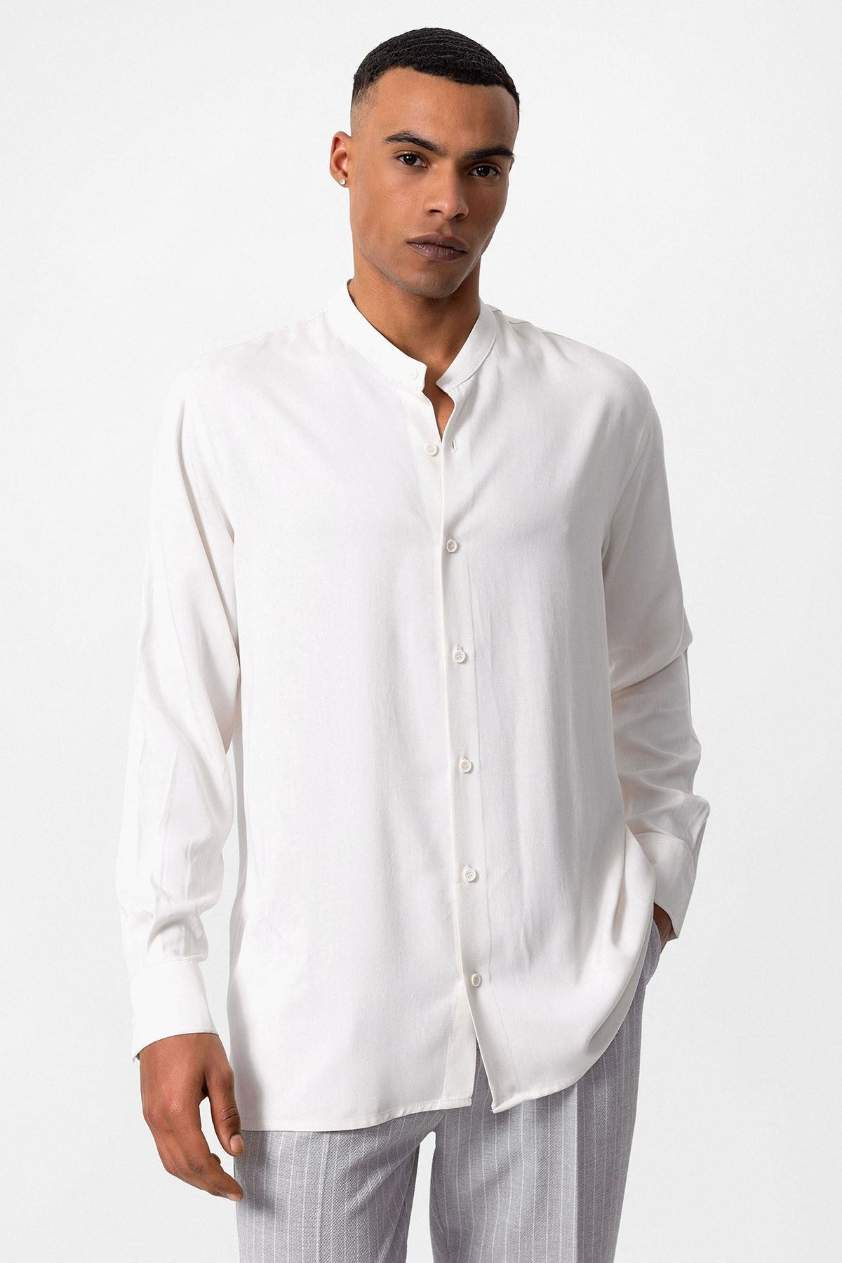 Antioch Hakim Yaka Regular-Fit Men's Shirt