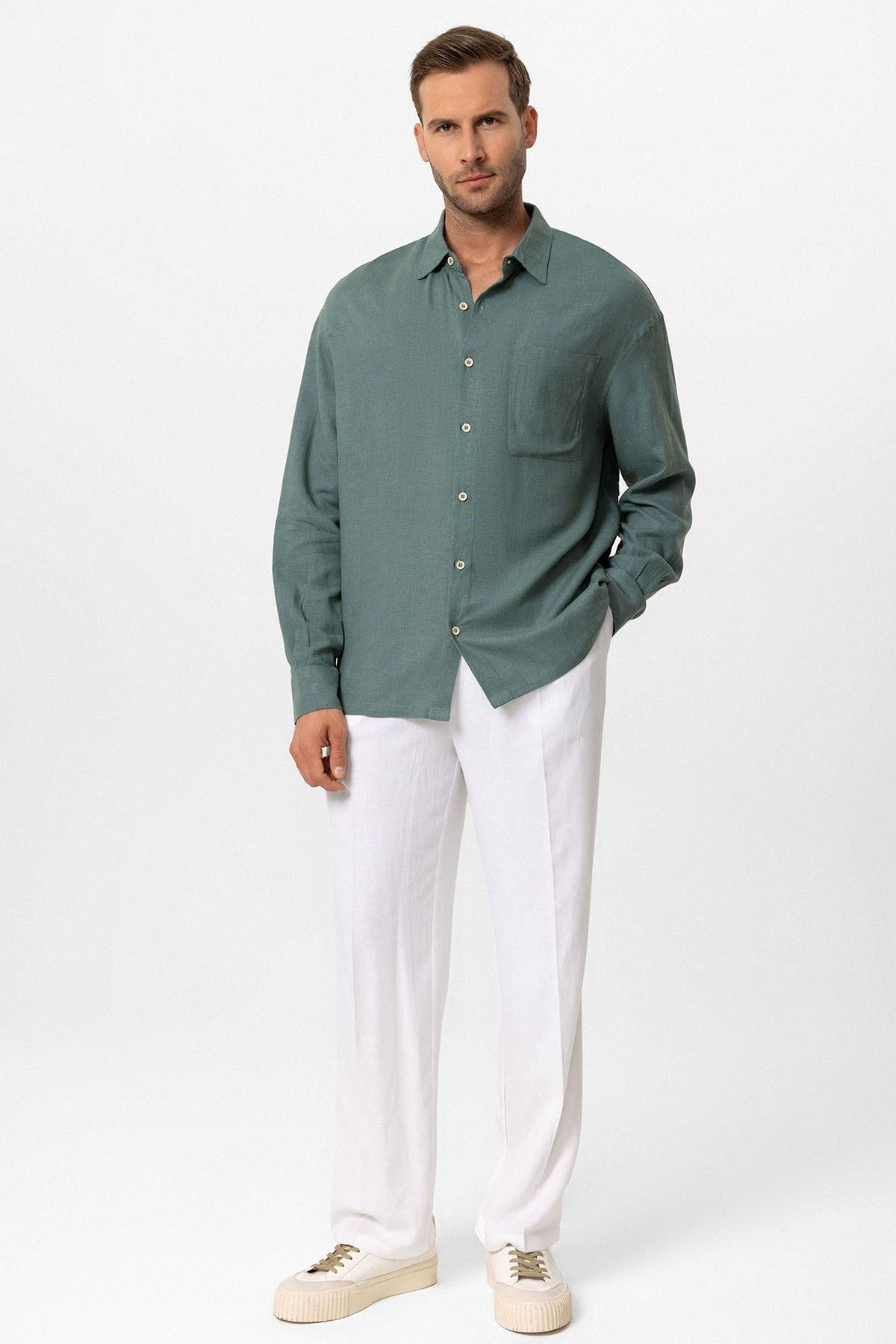 Antioch Oversized Long-Sleeve Men's Shirt