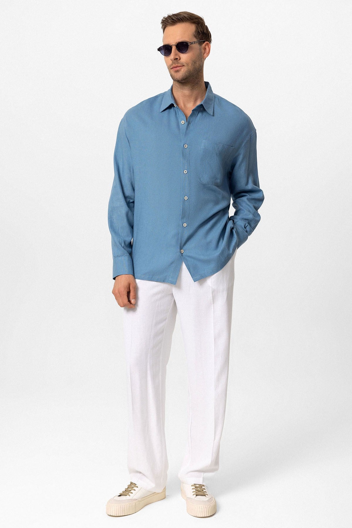 Antioch Oversized Long-Sleeve Men's Shirt