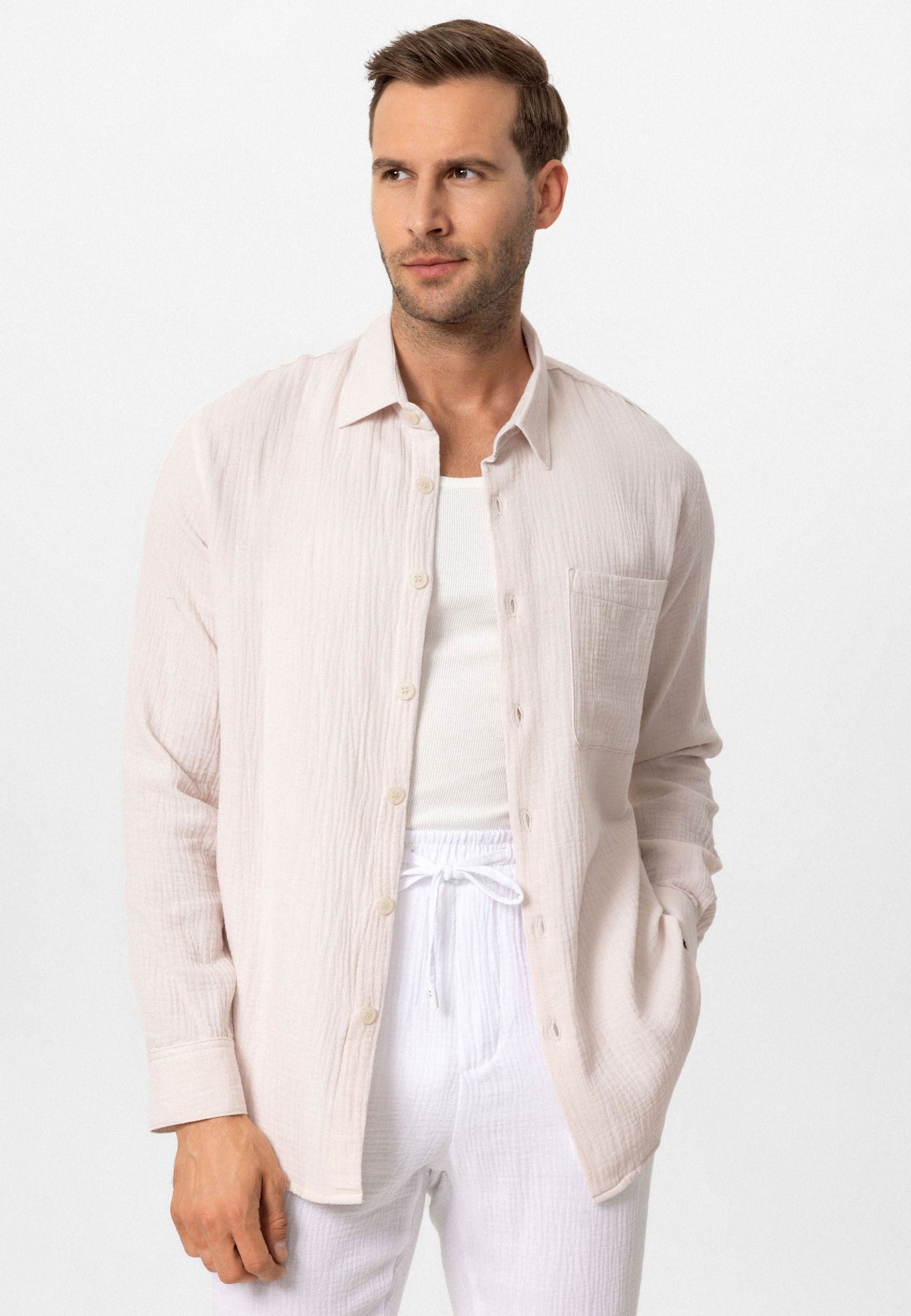 Antioch Muslin Long-Sleeved Men's Shirt