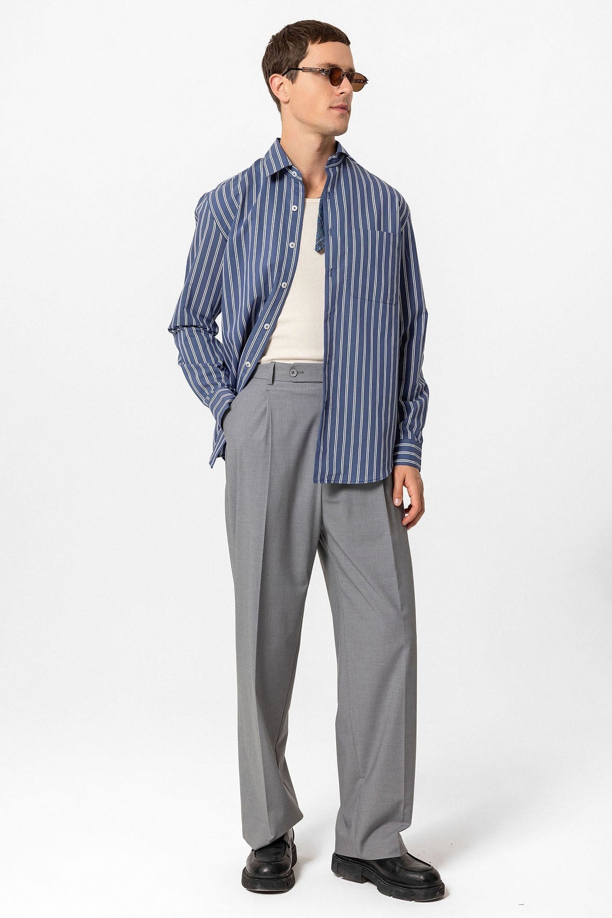 Antioch Regular Fit Long-Sleeve Striped Men's Shirt