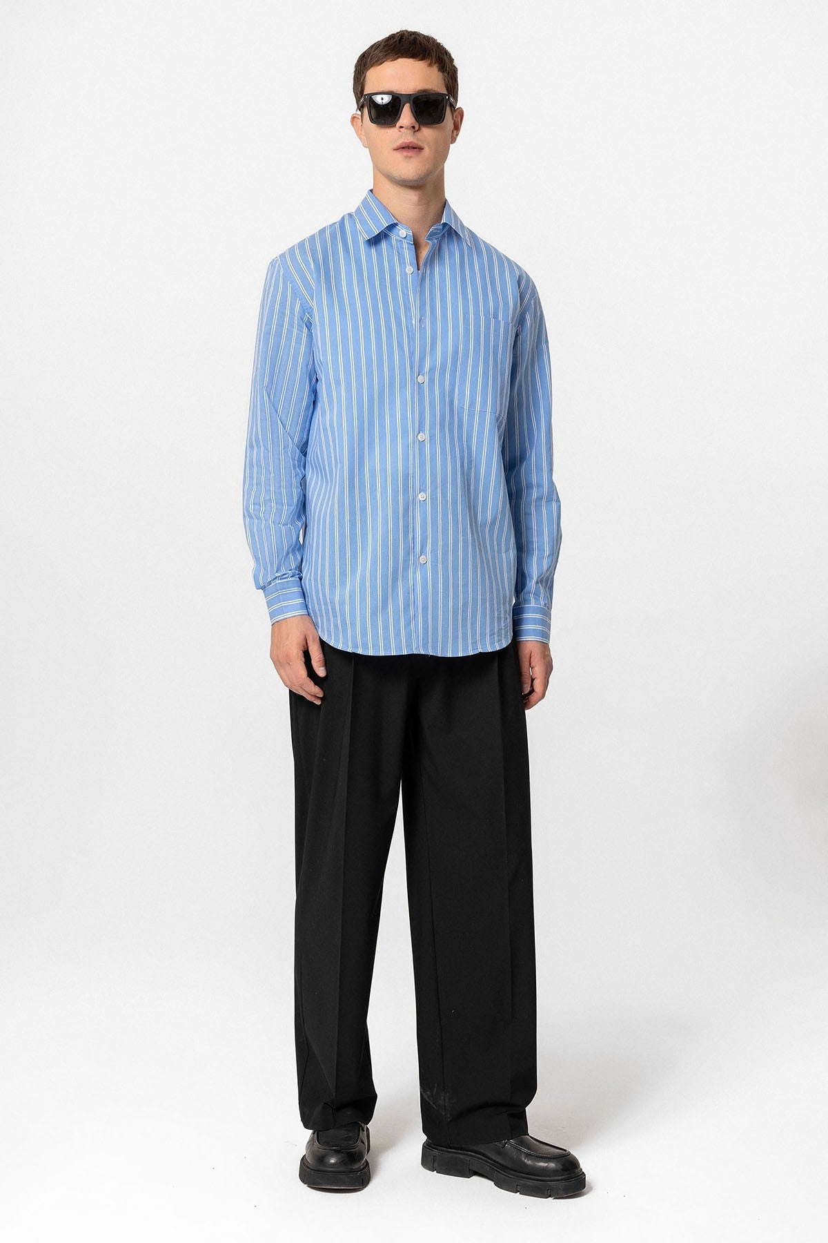 Antioch Regular Fit Long-Sleeve Striped Men's Shirt