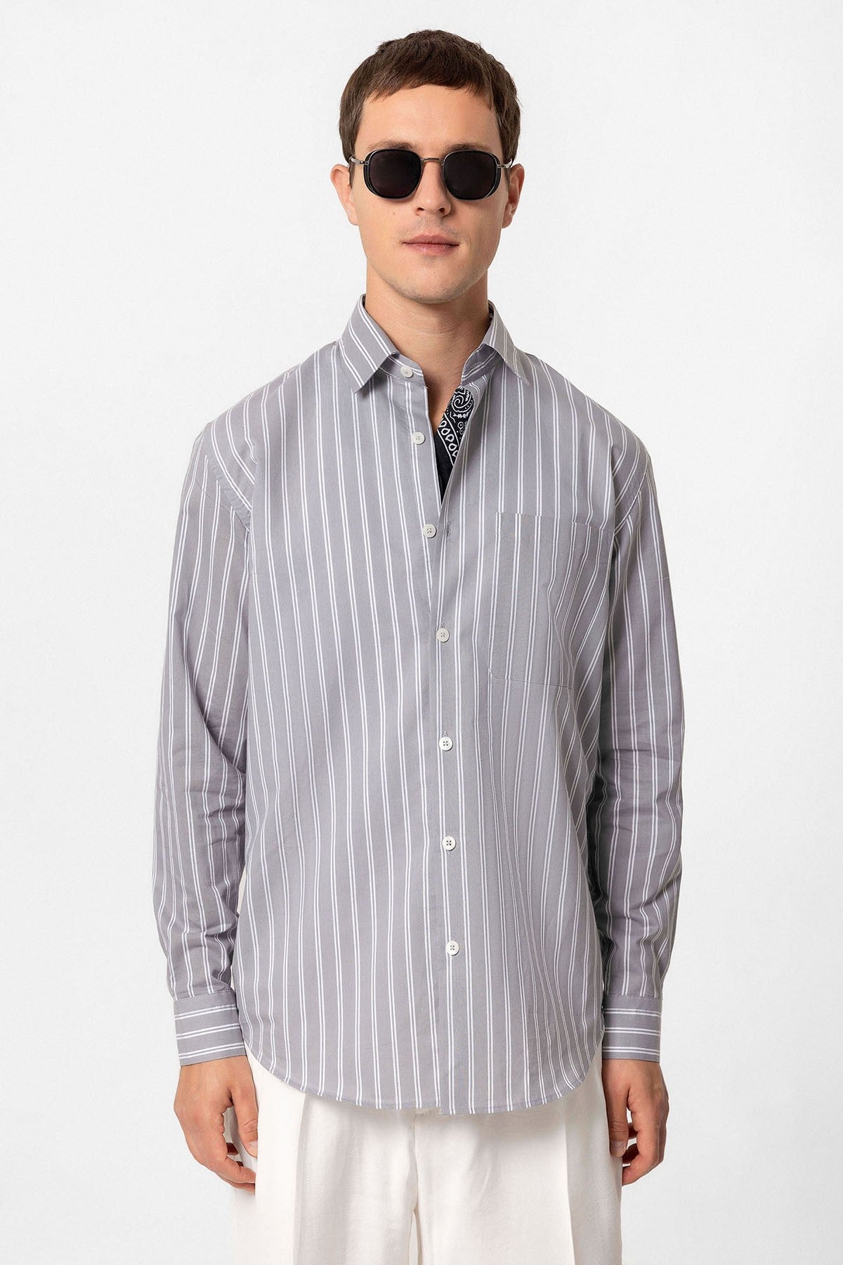 Antioch Regular Fit Long-Sleeve Striped Men's Shirt