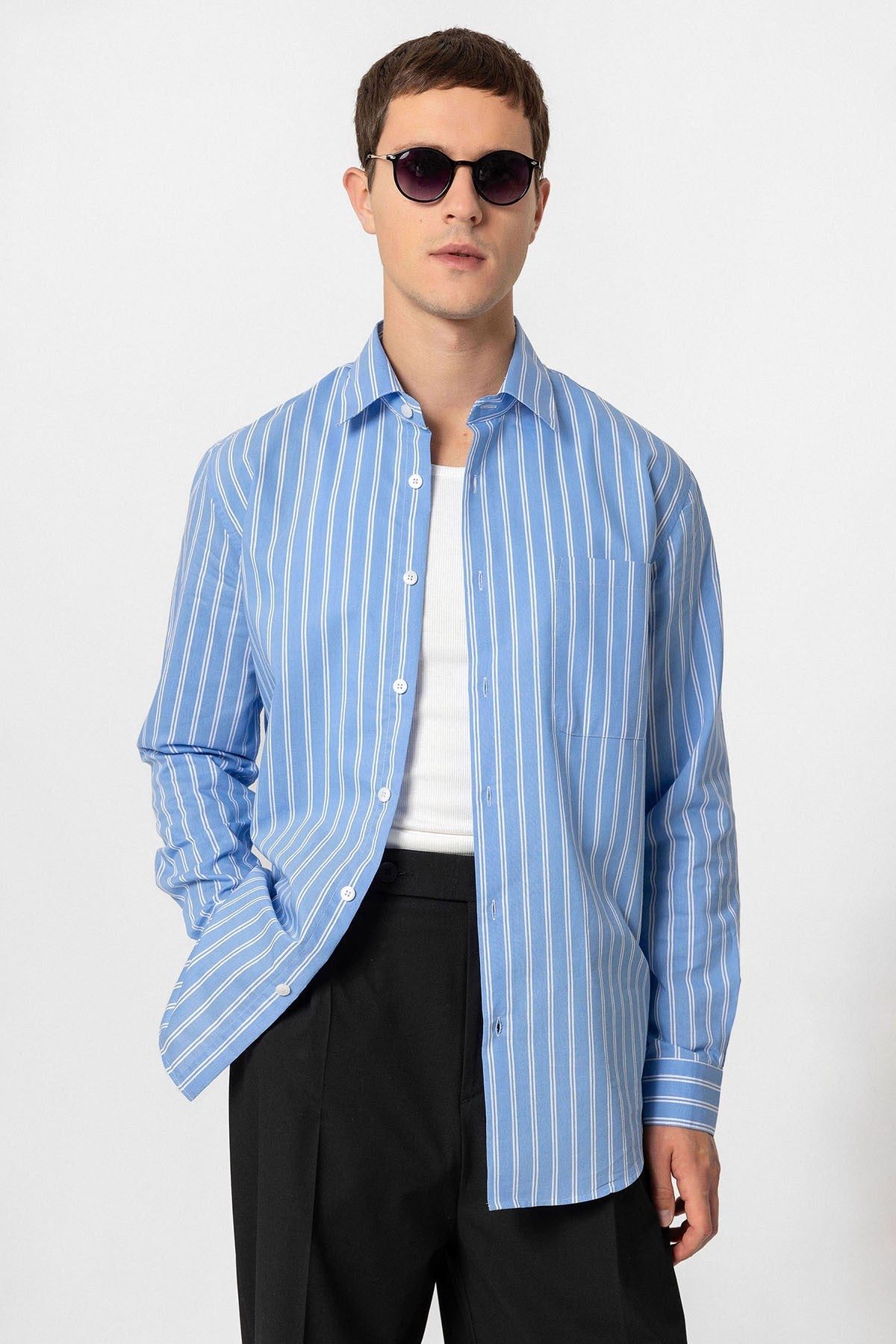 Antioch Regular Fit Long-Sleeve Striped Men's Shirt
