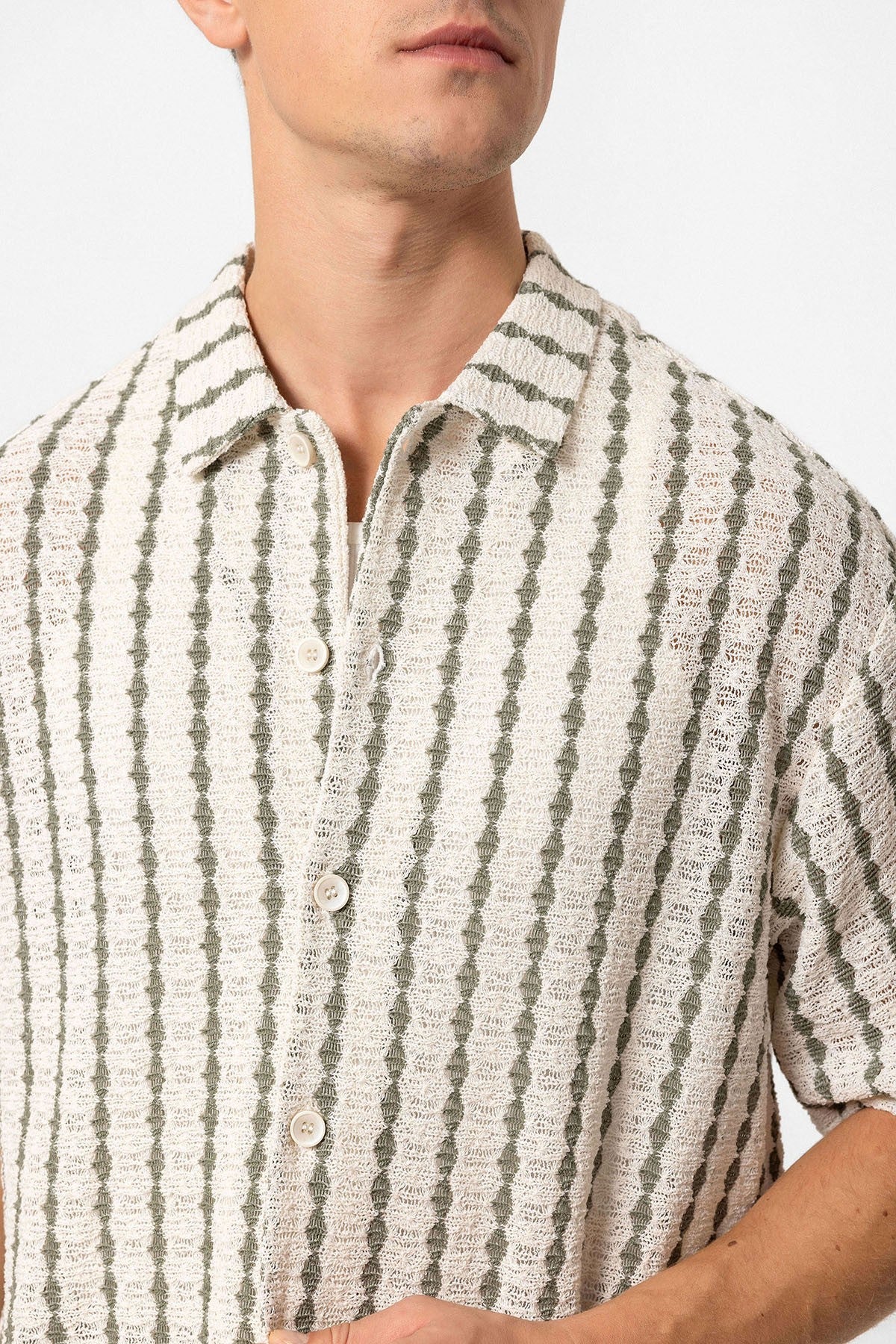 Antioch Striped Knit Short-Sleeve Men's Shirt