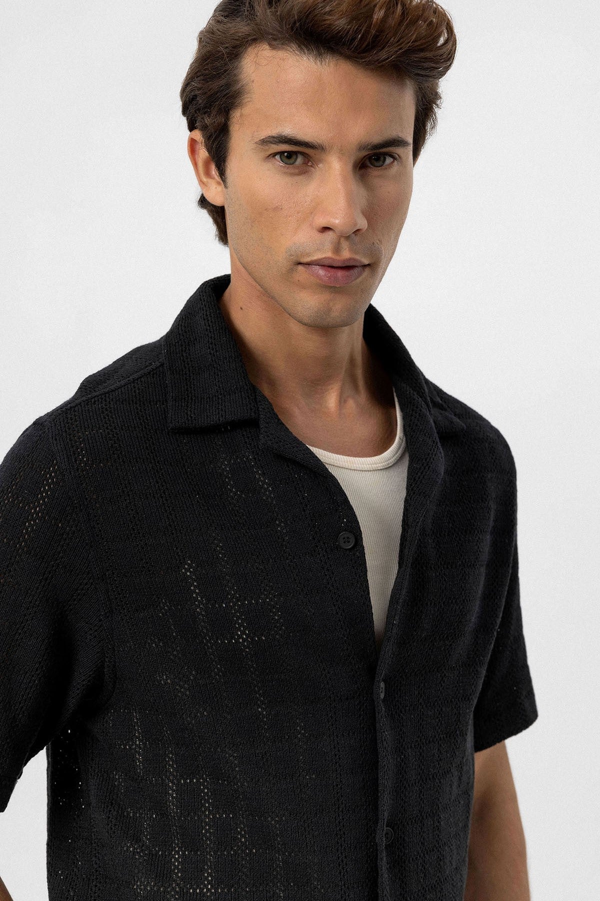 Antioch Apache Collar Square-Knit Men's Shirt
