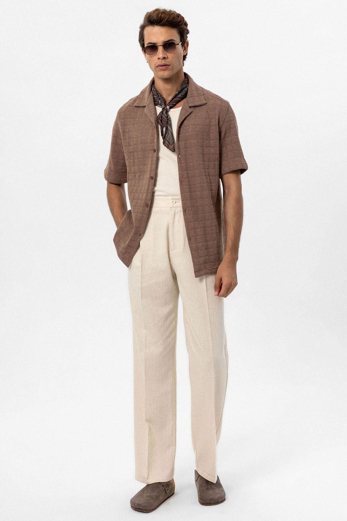 Antioch Apache Collar Square-Knit Men's Shirt