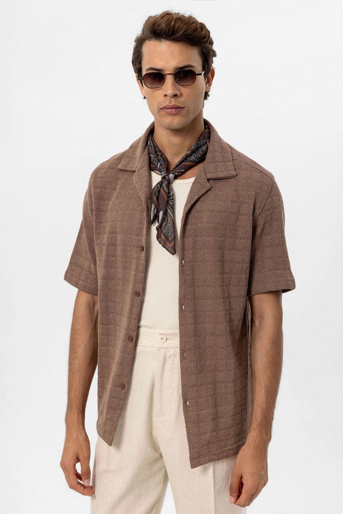 Antioch Apache Collar Square-Knit Men's Shirt