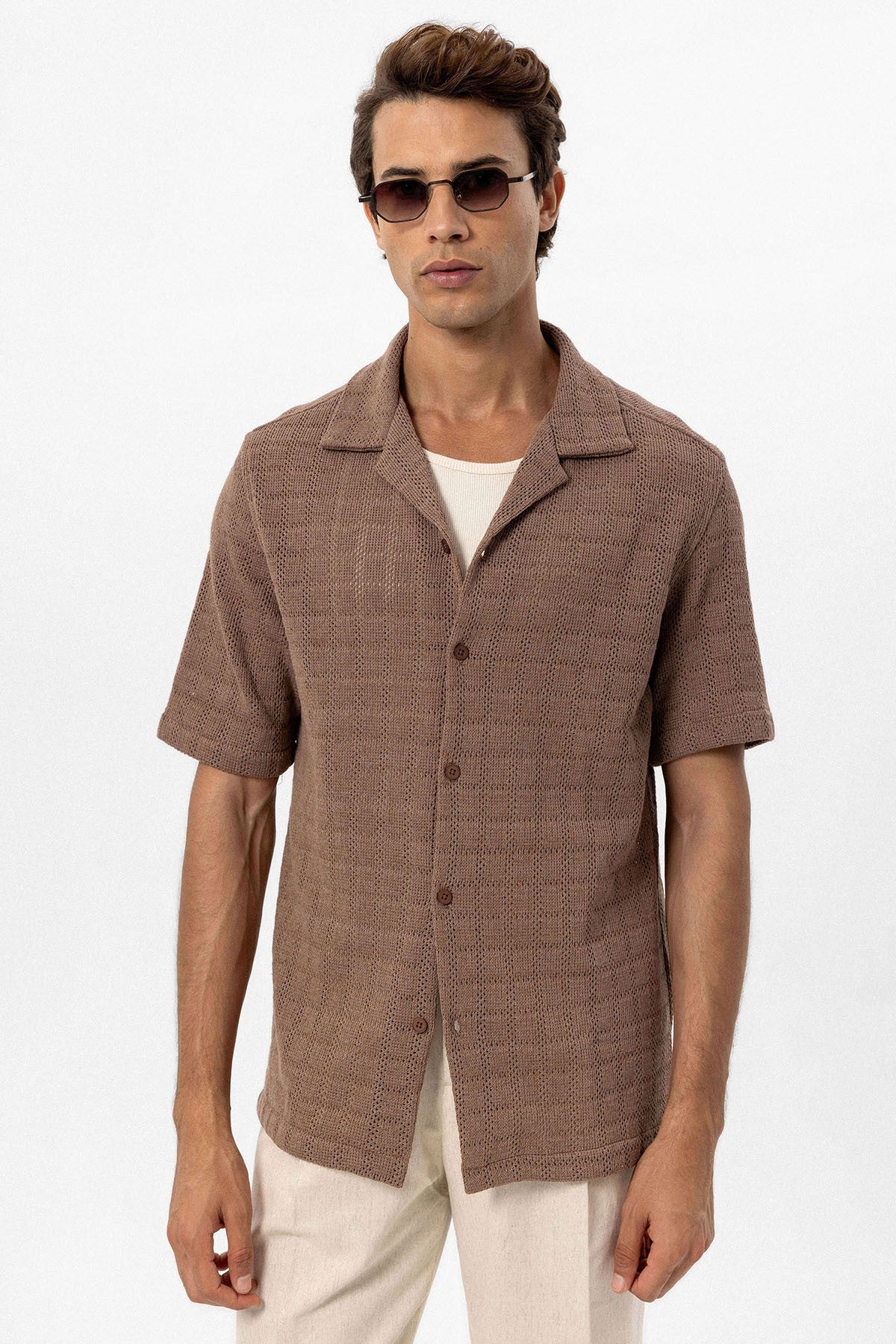 Antioch Apache Collar Square-Knit Men's Shirt