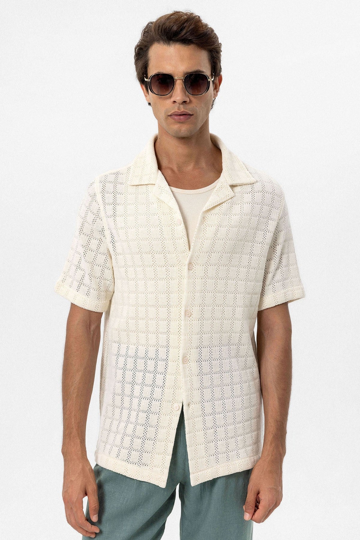 Antioch Apache Collar Square-Knit Men's Shirt