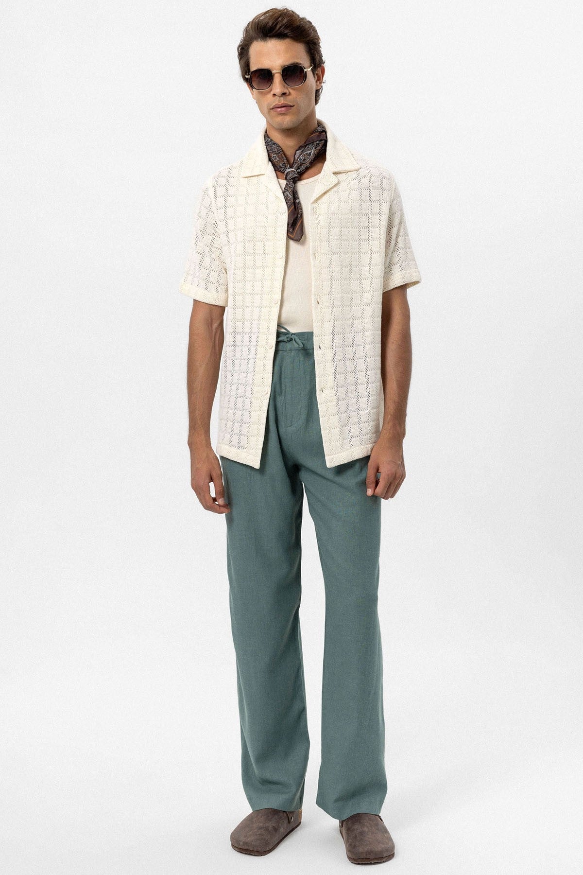 Antioch Apache Collar Square-Knit Men's Shirt