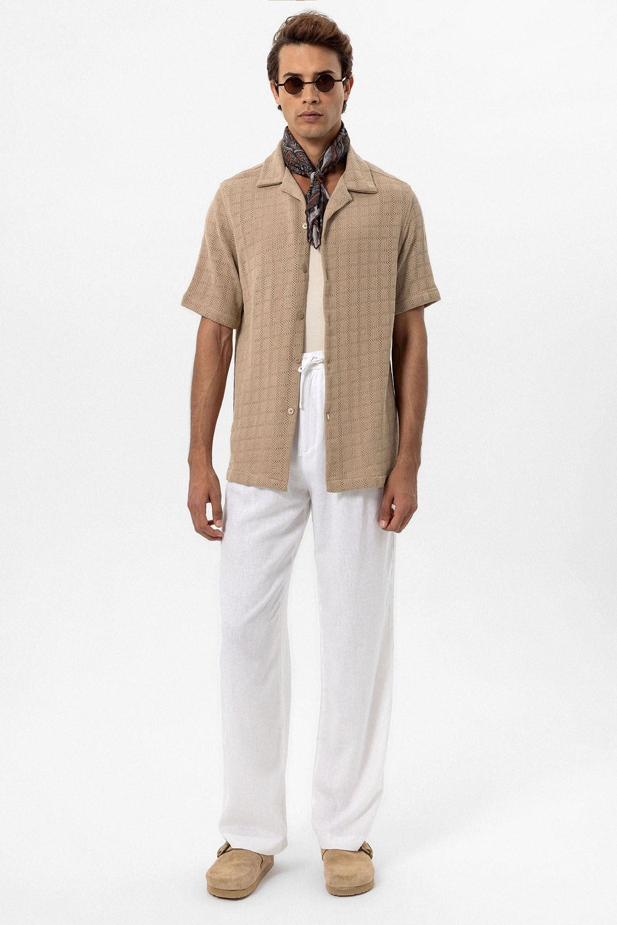 Antioch Apache Collar Square-Knit Men's Shirt