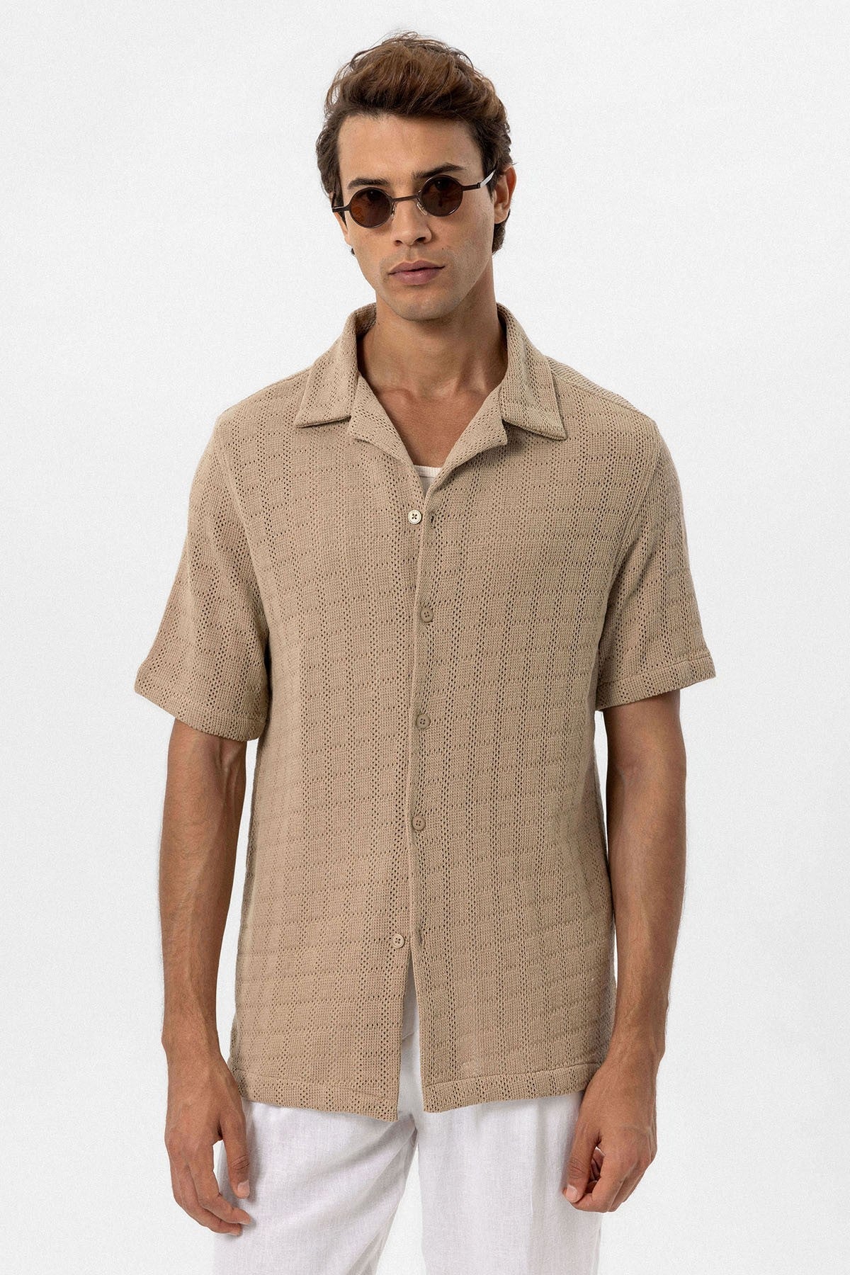 Antioch Apache Collar Square-Knit Men's Shirt
