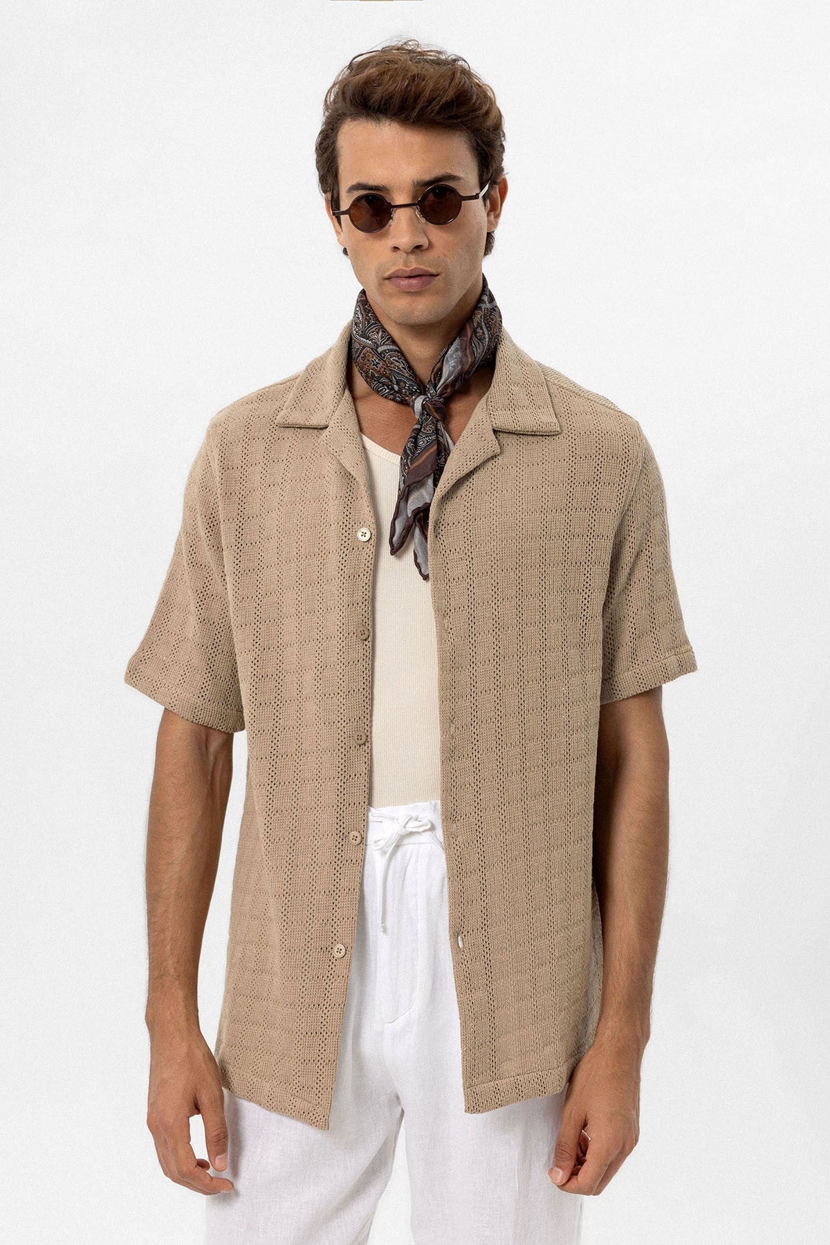 Antioch Apache Collar Square-Knit Men's Shirt